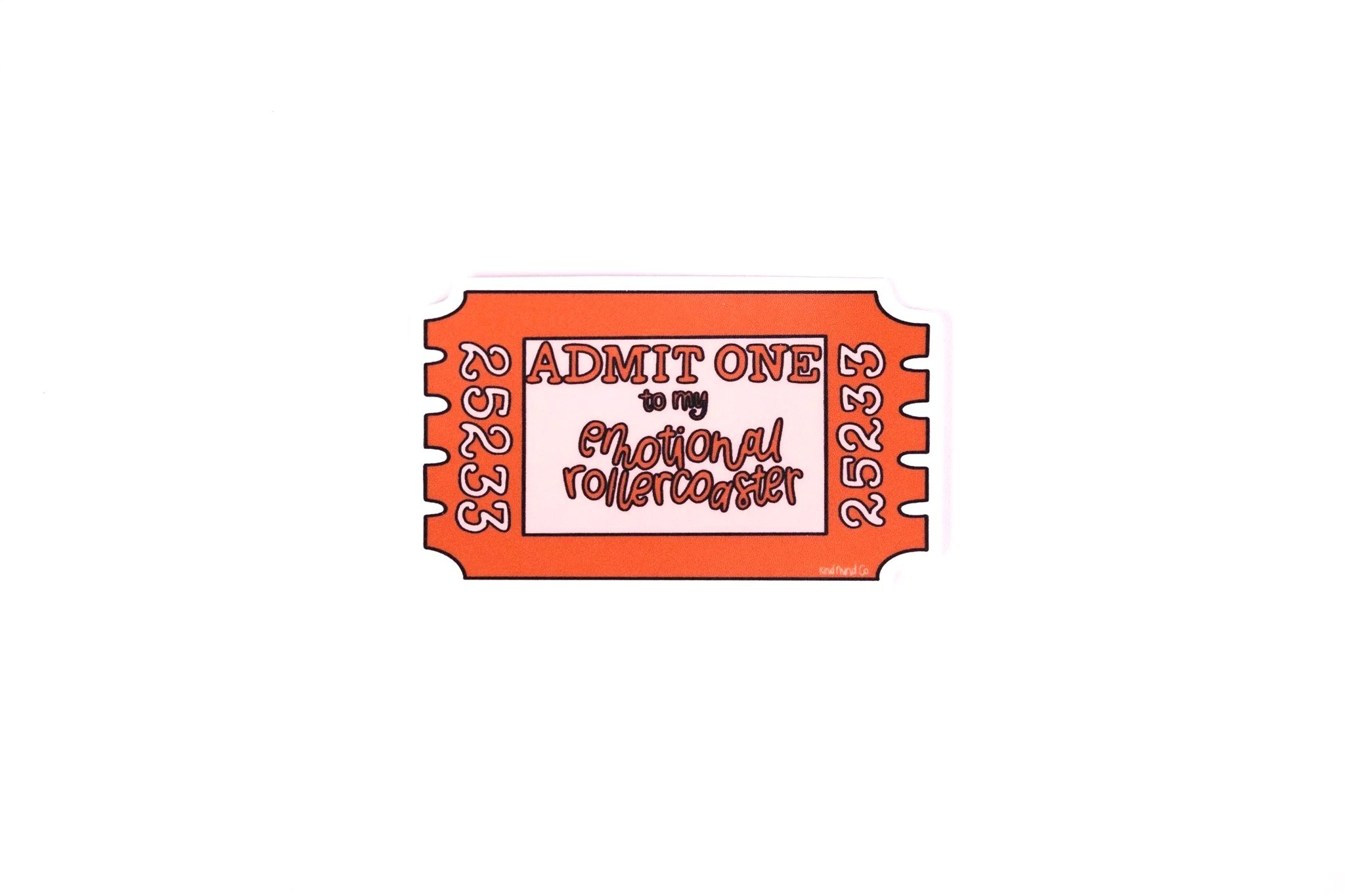 Roller Coaster Ticket | Vinyl Sticker