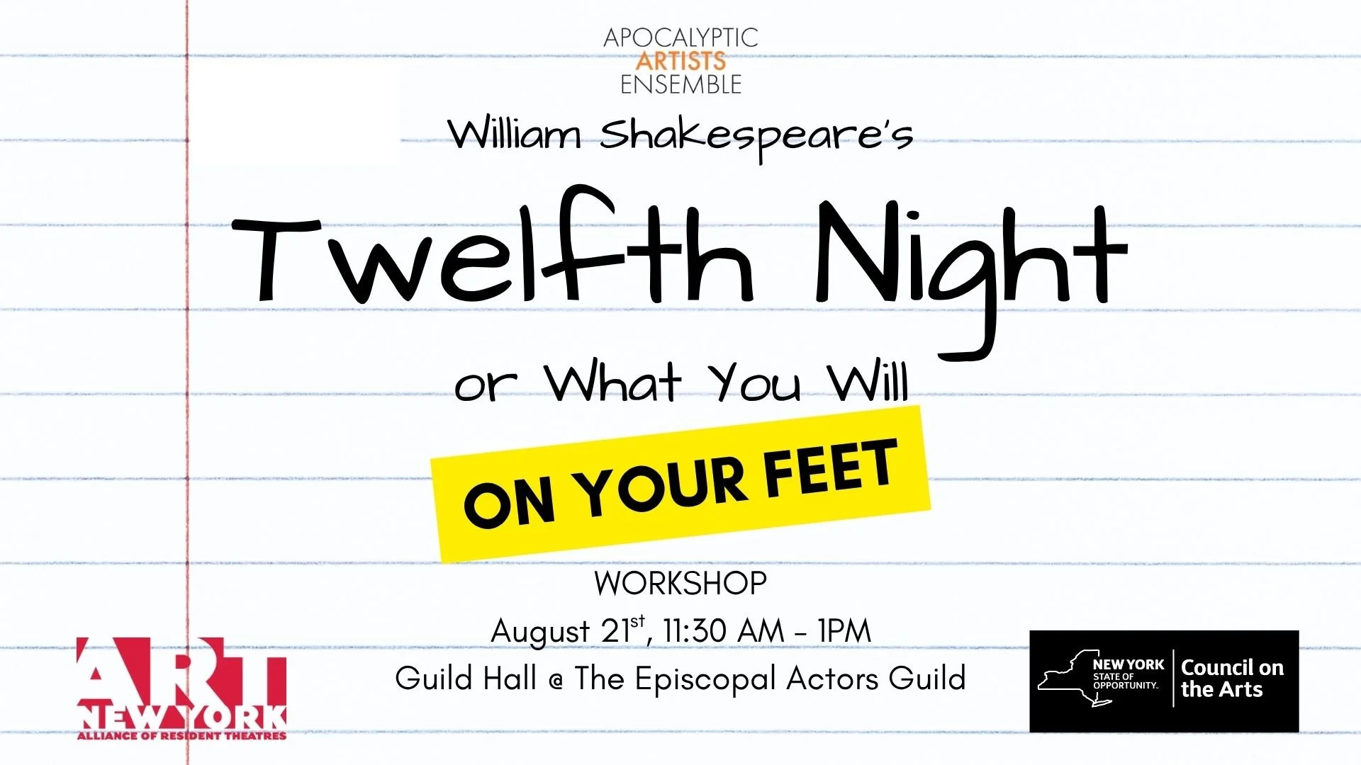 TWELFTH NIGHT On Your Feet
