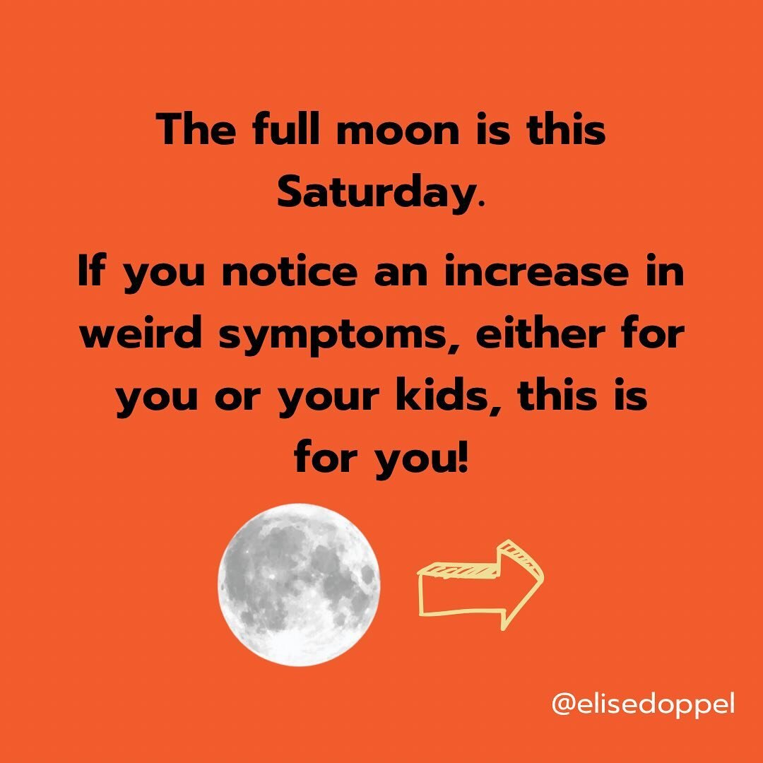 PSA: if you&rsquo;ve noticed weird symptoms ramping up around the time of a full moon every month, you&rsquo;re NOT crazy! This post is for you. 

This increased symptom burden can be the result of parasites.

Keep in mind, parasites are not 100% bad