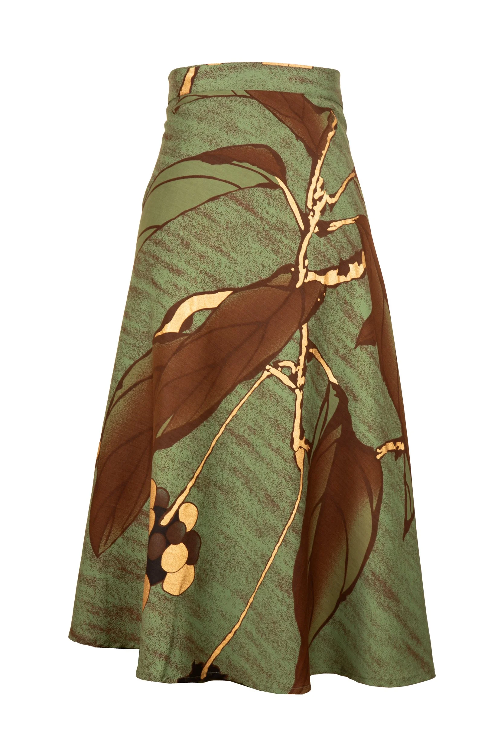 Gold + Brown Leaves on Green