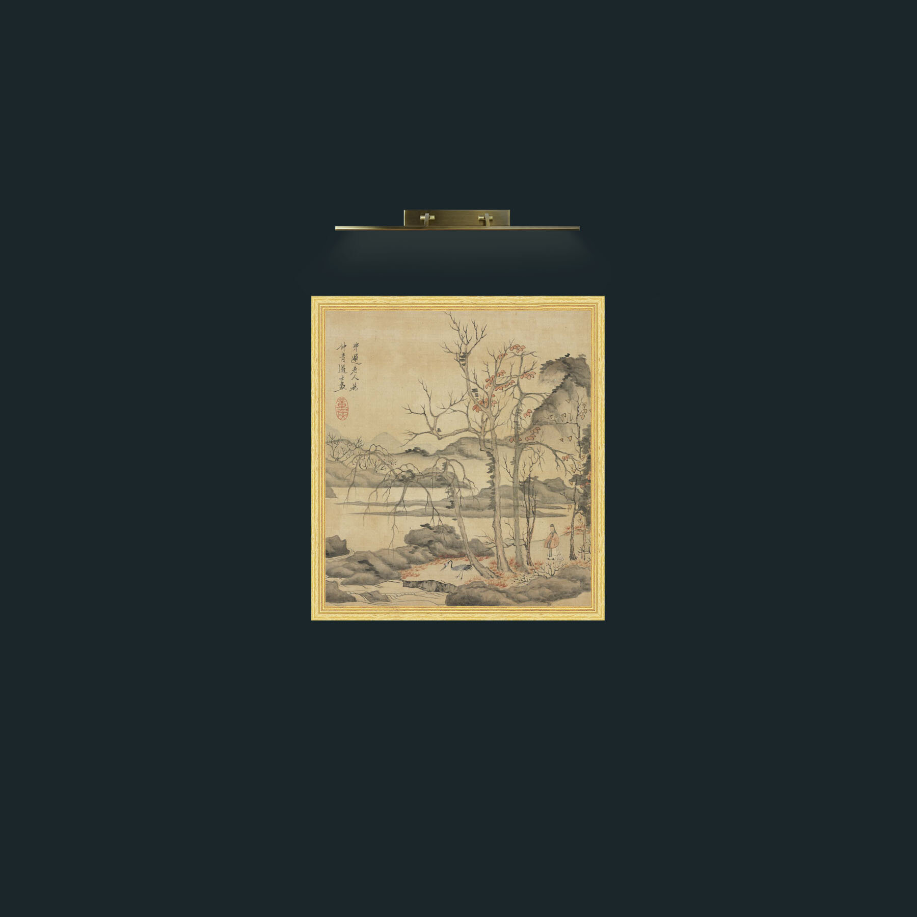 Art-Daoist and Crane in Autumn LandscapeFrame-4BevelledGilt-Art-Daoist and Crane in Autumn Landscape.jpg