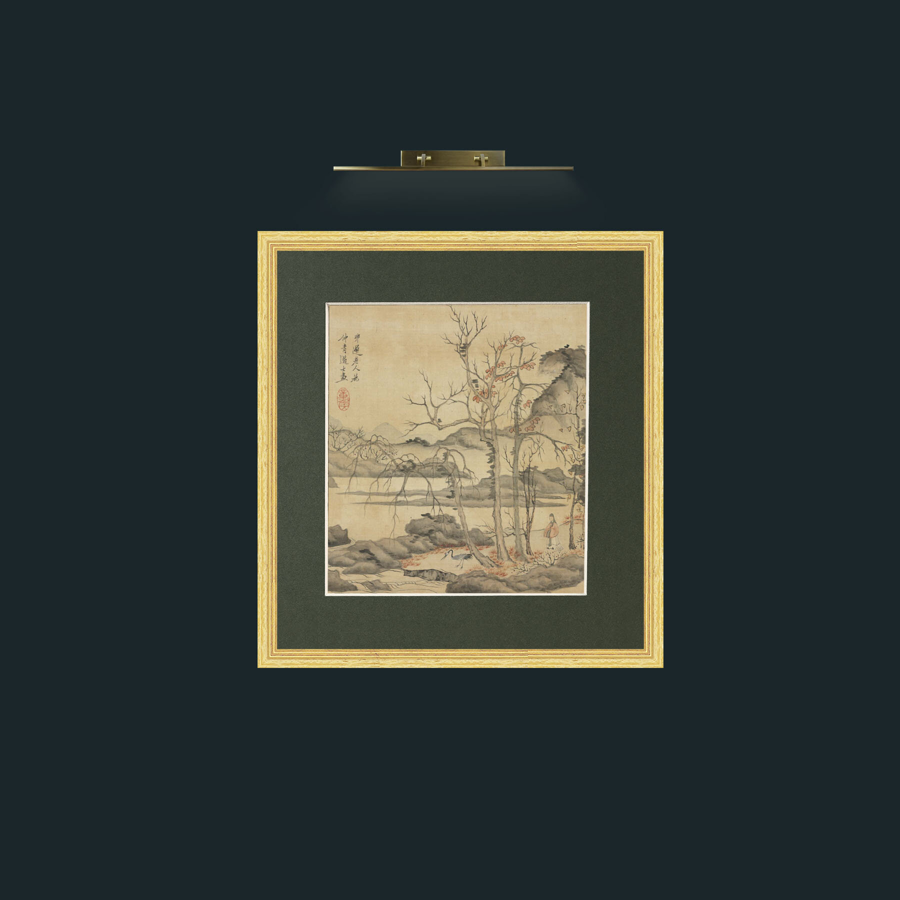 Art-Daoist and Crane in Autumn LandscapeFrame-4BevelledGilt-Mount-2Green-Art-Daoist and Crane in Autumn Landscape.jpg