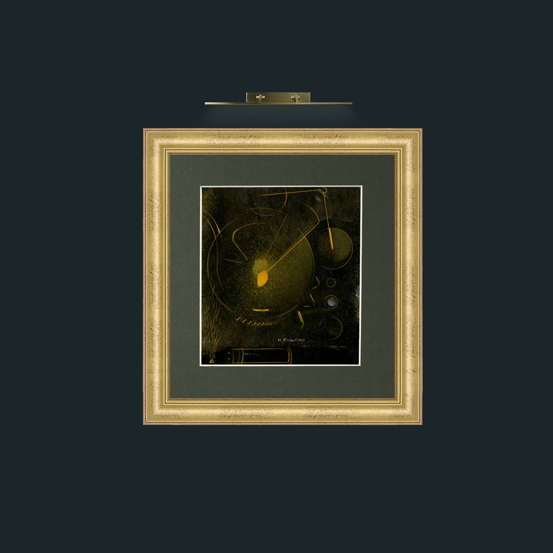 Art-IDle Governor-Frame-9WideGilt-Mount-2GreenFrame-9WideGilt-Mount-2Green-Art-IDle Governor.jpg