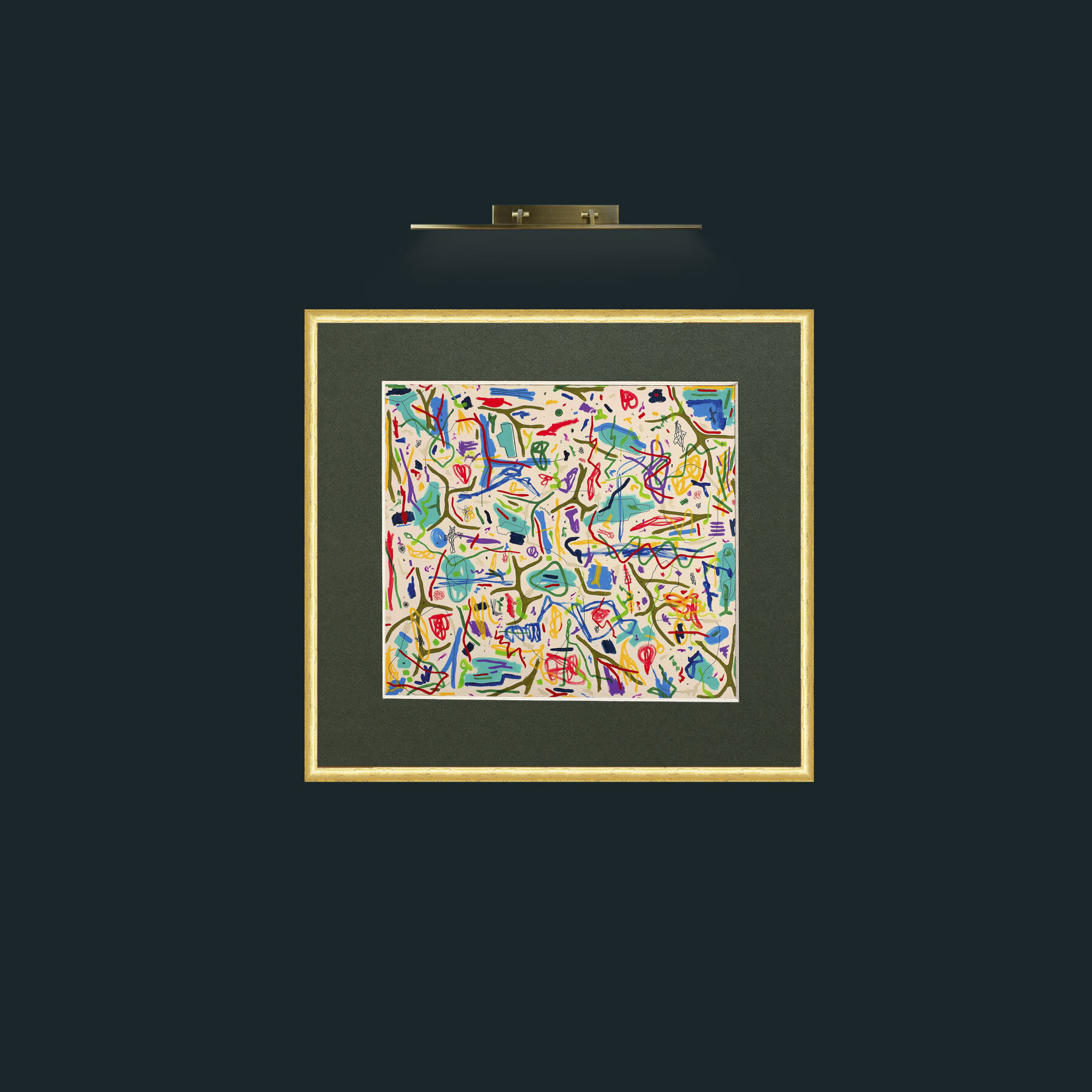 Art-Mix Media on CanvasFrame-3RoundedGilt-Mount-2Green-Art-Mix Media on Canvas.jpg