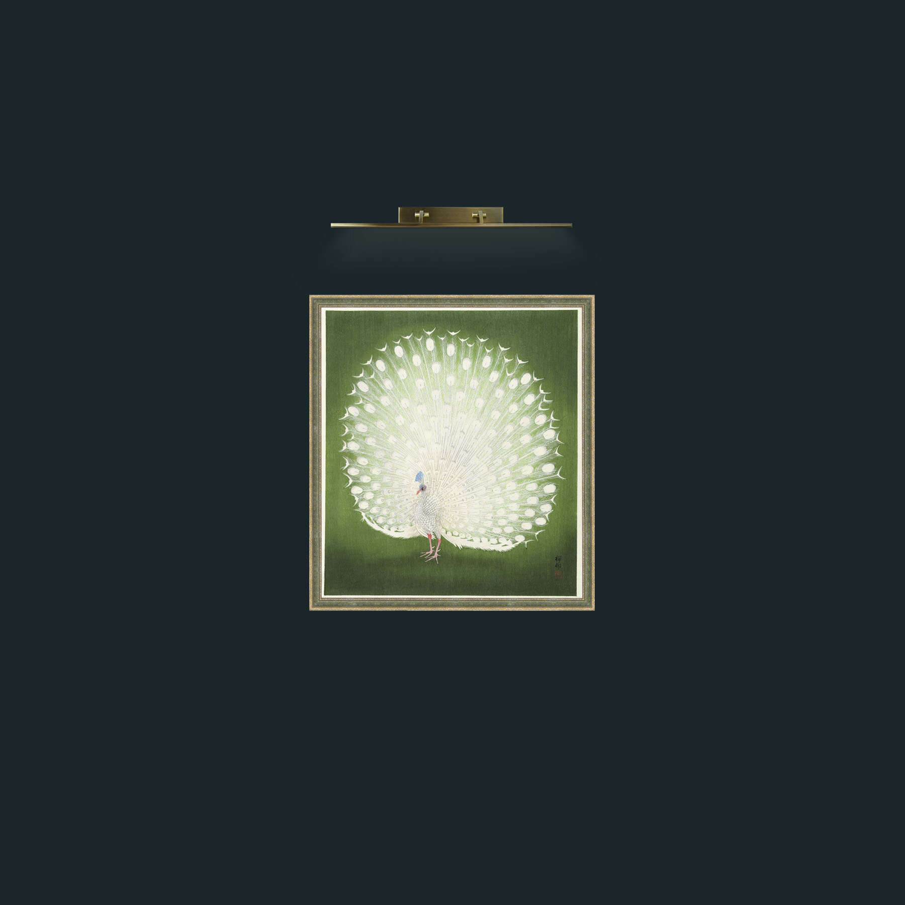 Art-Peacock in GreenFrame-2GreenGiltTextured-Art-Peacock in Green.jpg