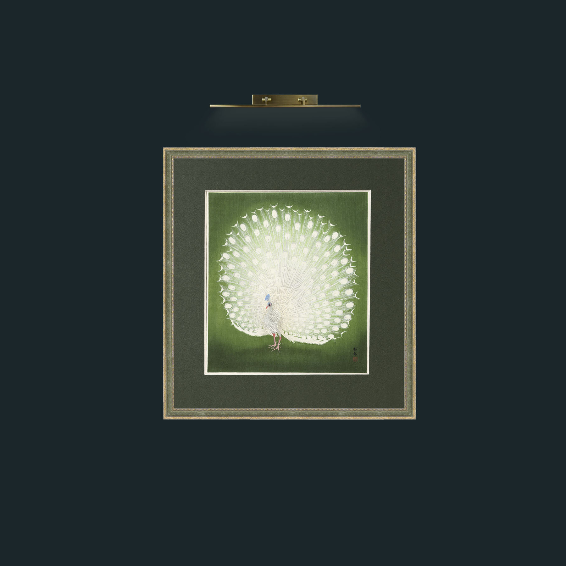 Art-Peacock in GreenFrame-2GreenGiltTextured-Mount-2Green-Art-Peacock in Green.jpg