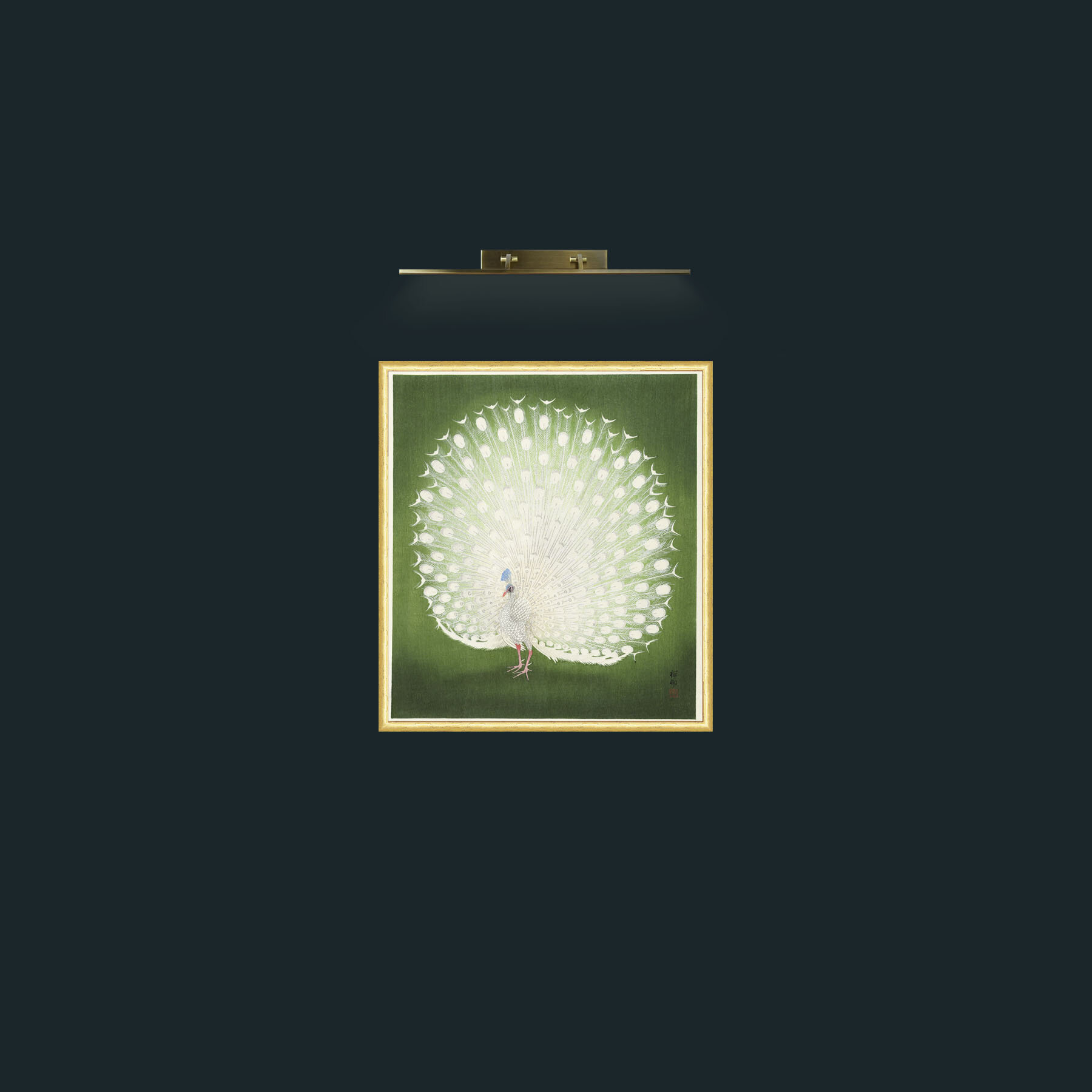 Art-Peacock in GreenFrame-3RoundedGilt-Art-Peacock in Green.jpg