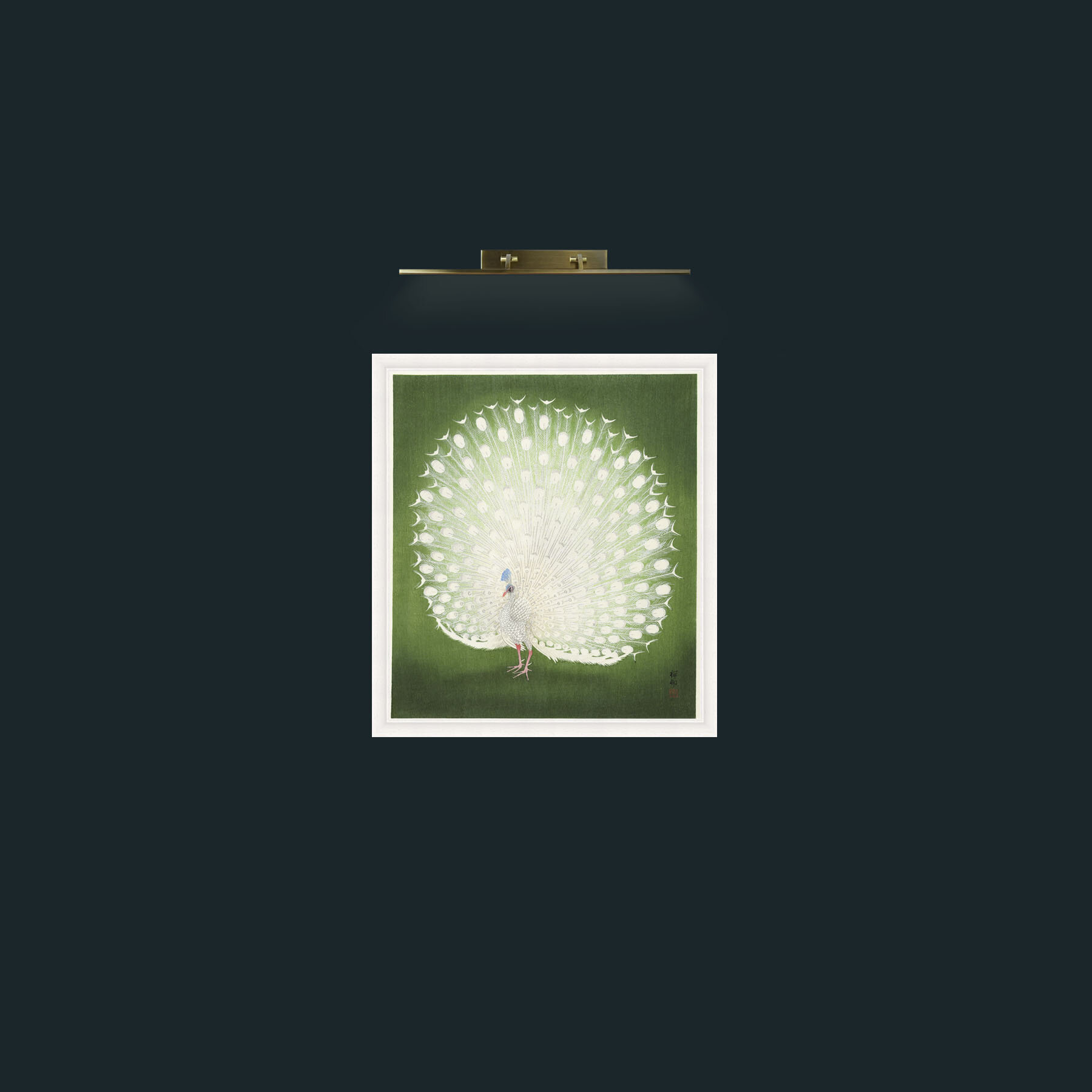 Art-Peacock in GreenFrame-5White-Art-Peacock in Green.jpg