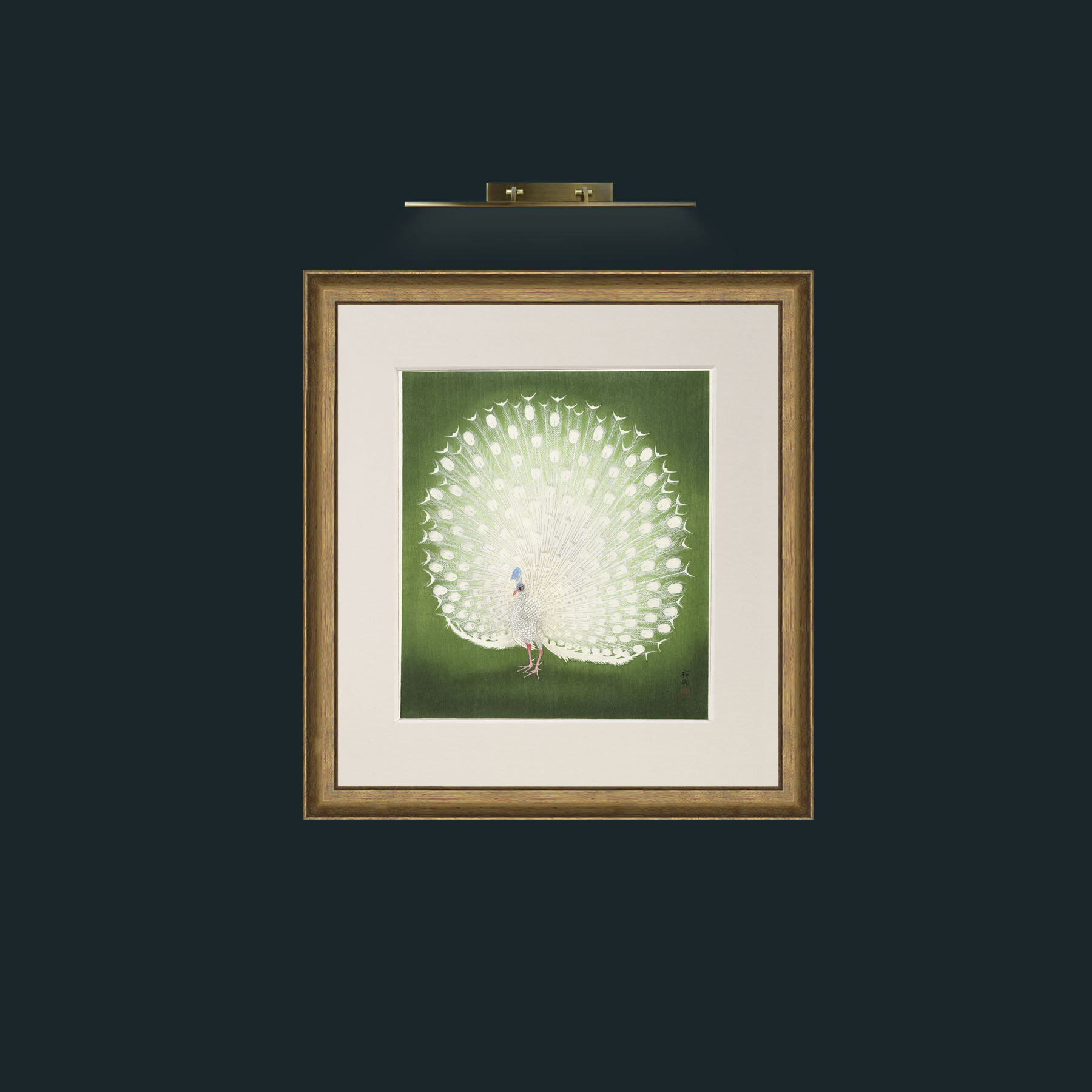 Art-Peacock in GreenFrame-8RedGreenGilt-Mount-1Antique-Art-Peacock in Green.jpg