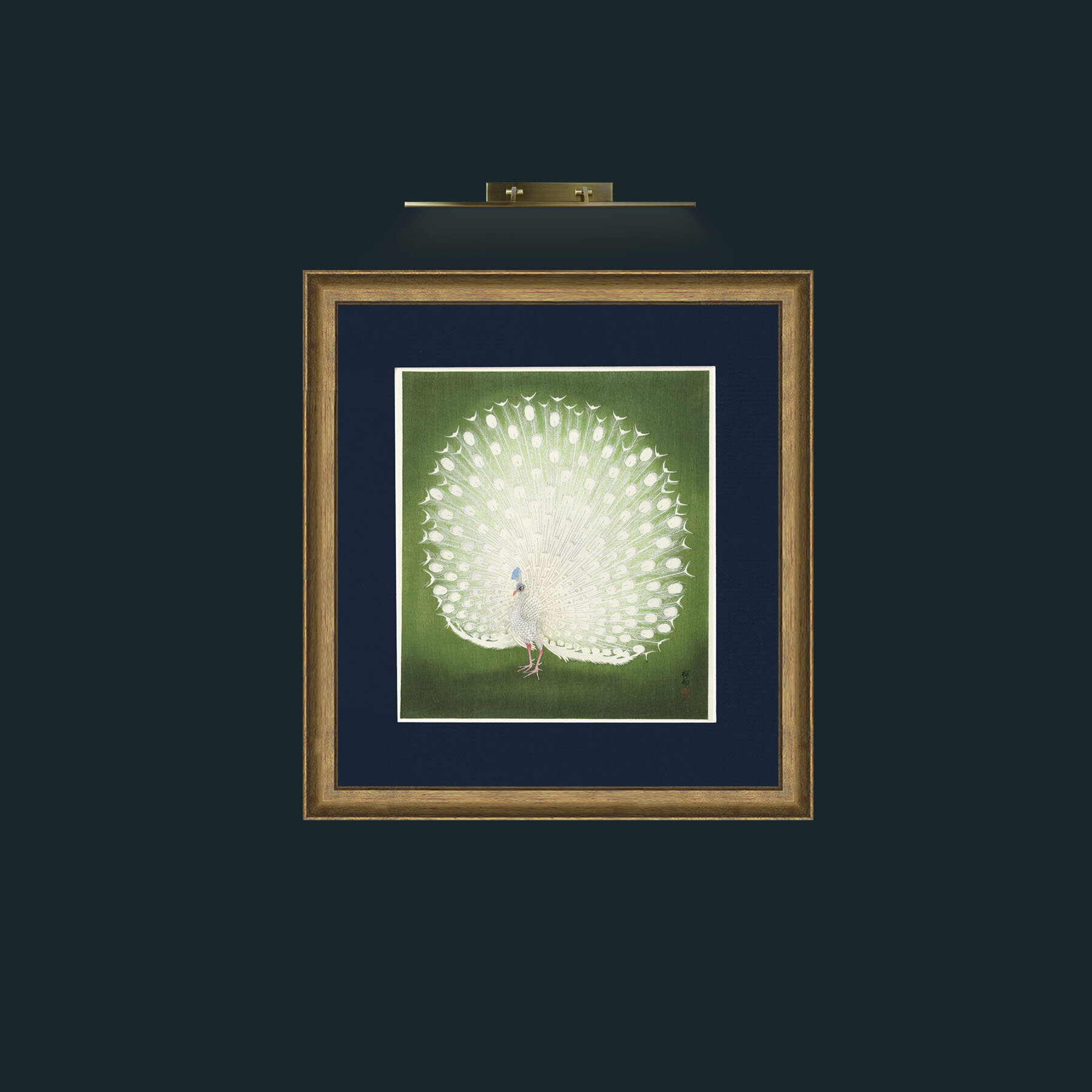 Art-Peacock in GreenFrame-8RedGreenGilt-Mount-3Blue-Art-Peacock in Green.jpg