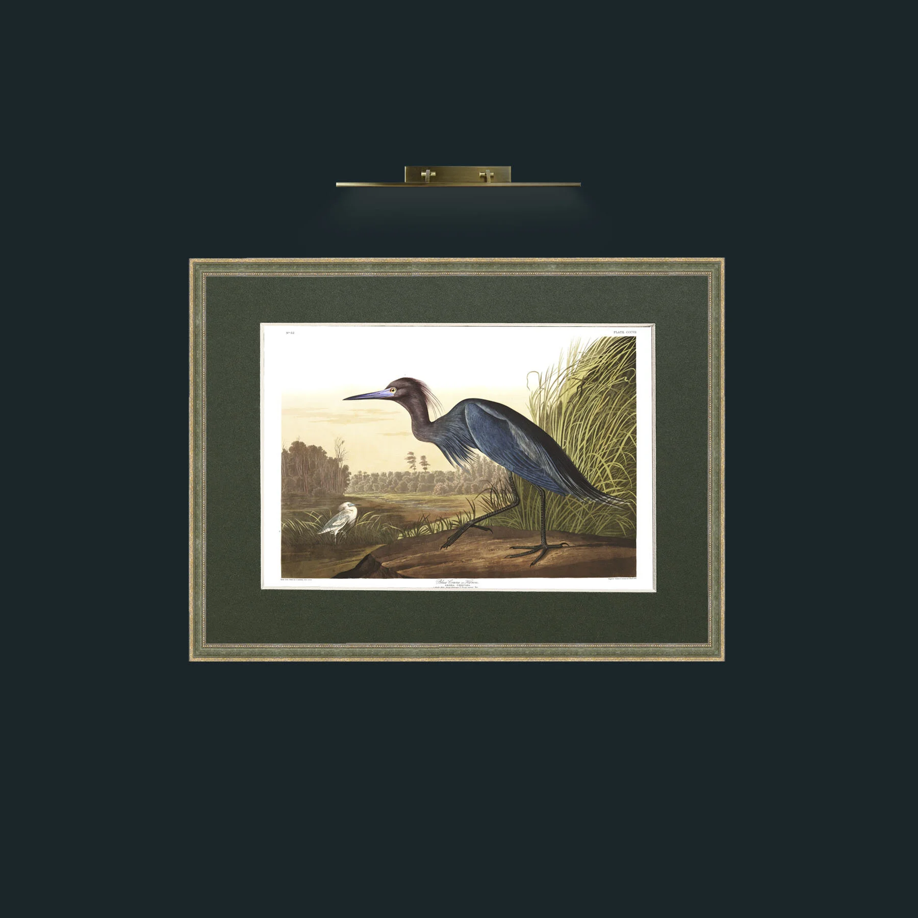 Art-Blue Crane-Frame-2GreenGiltTextured-Mount-2Green.jpg