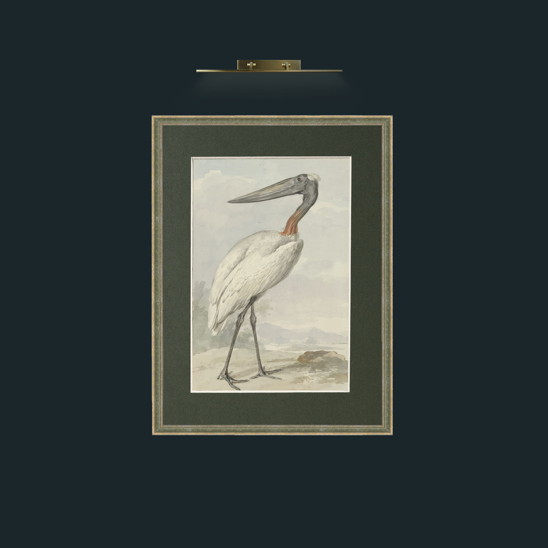 Art-Jabiru.jpg-Frame-2GreenGiltTextured-Mount-2Green.jpg