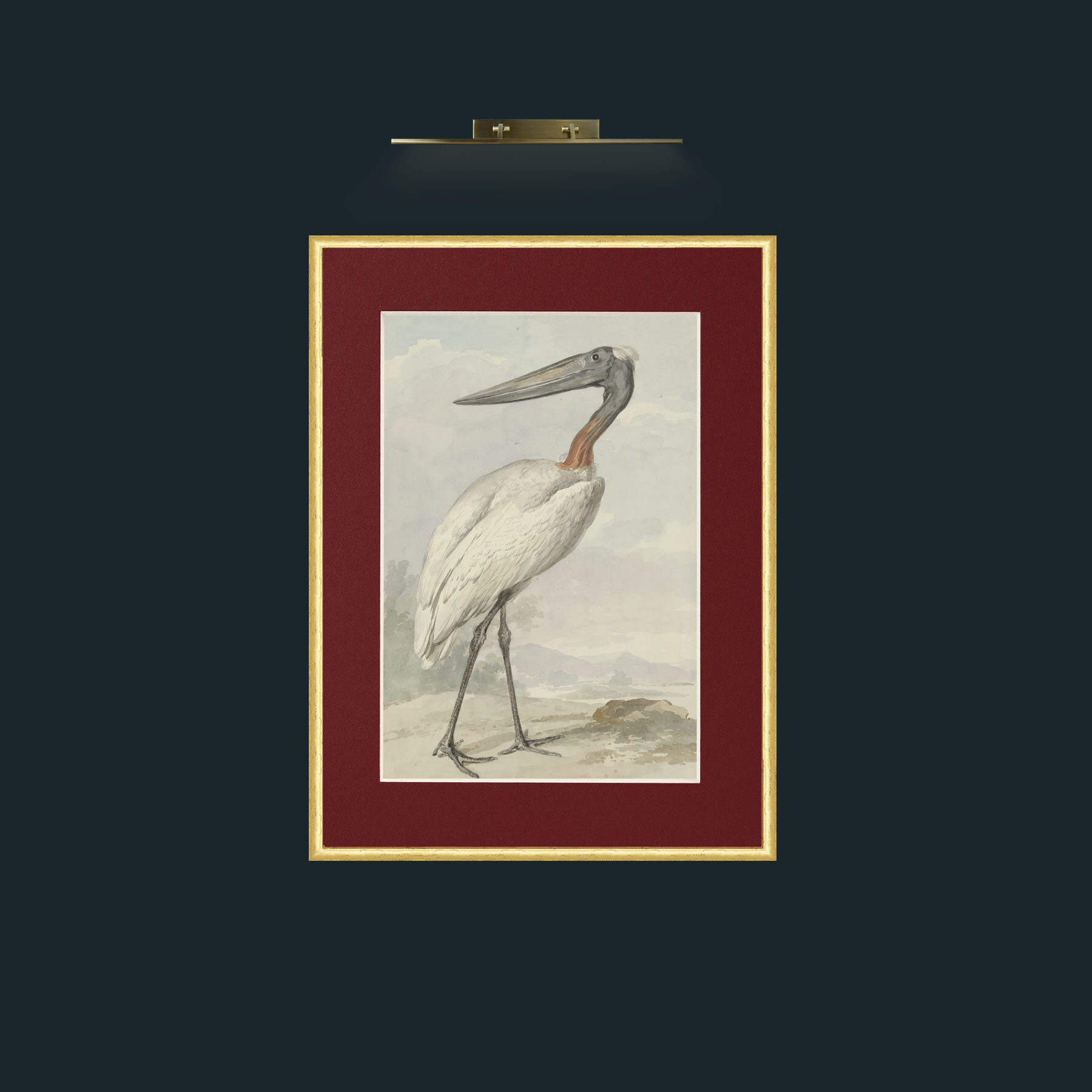 Art-Jabiru.jpg-Frame-3RoundedGilt-Mount-4Red.jpg