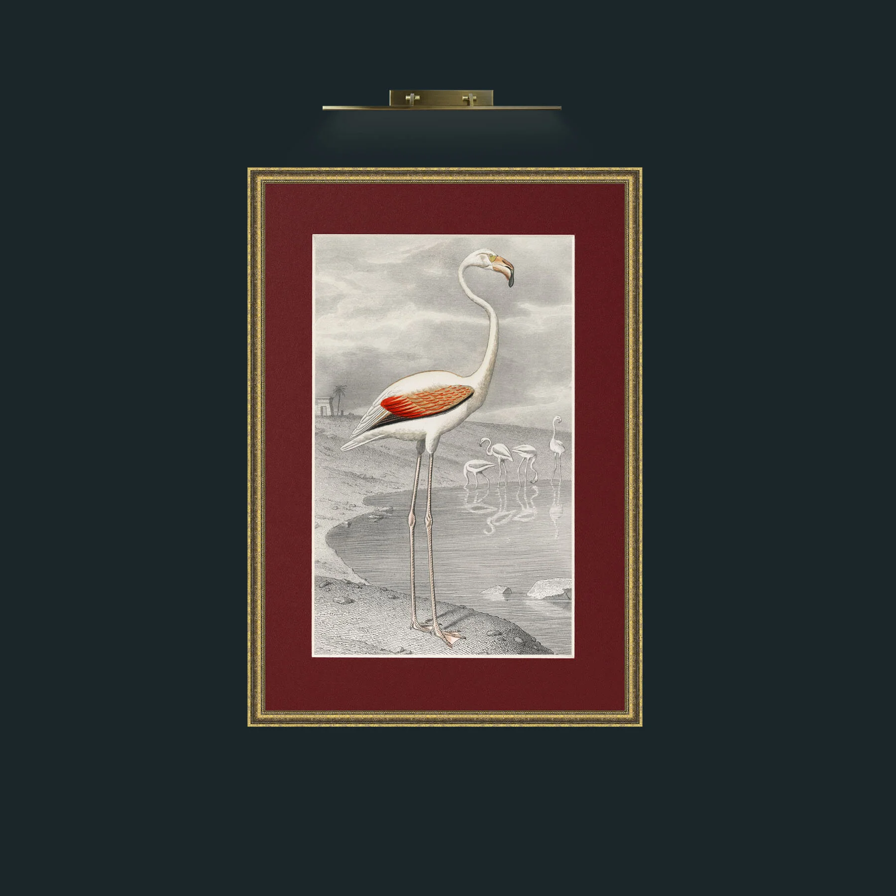 Art-Le Flammant.jpg-Frame-1GiltTextured-Mount-4Red.jpg