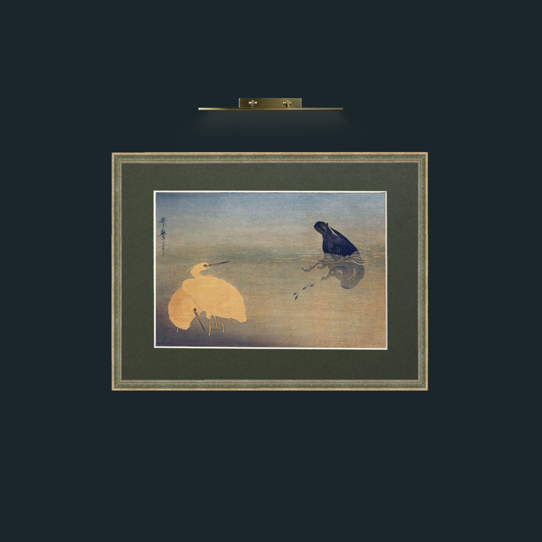 Art-Night Fishing-Frame-2GreenGiltTextured-Mount-2Green.jpg