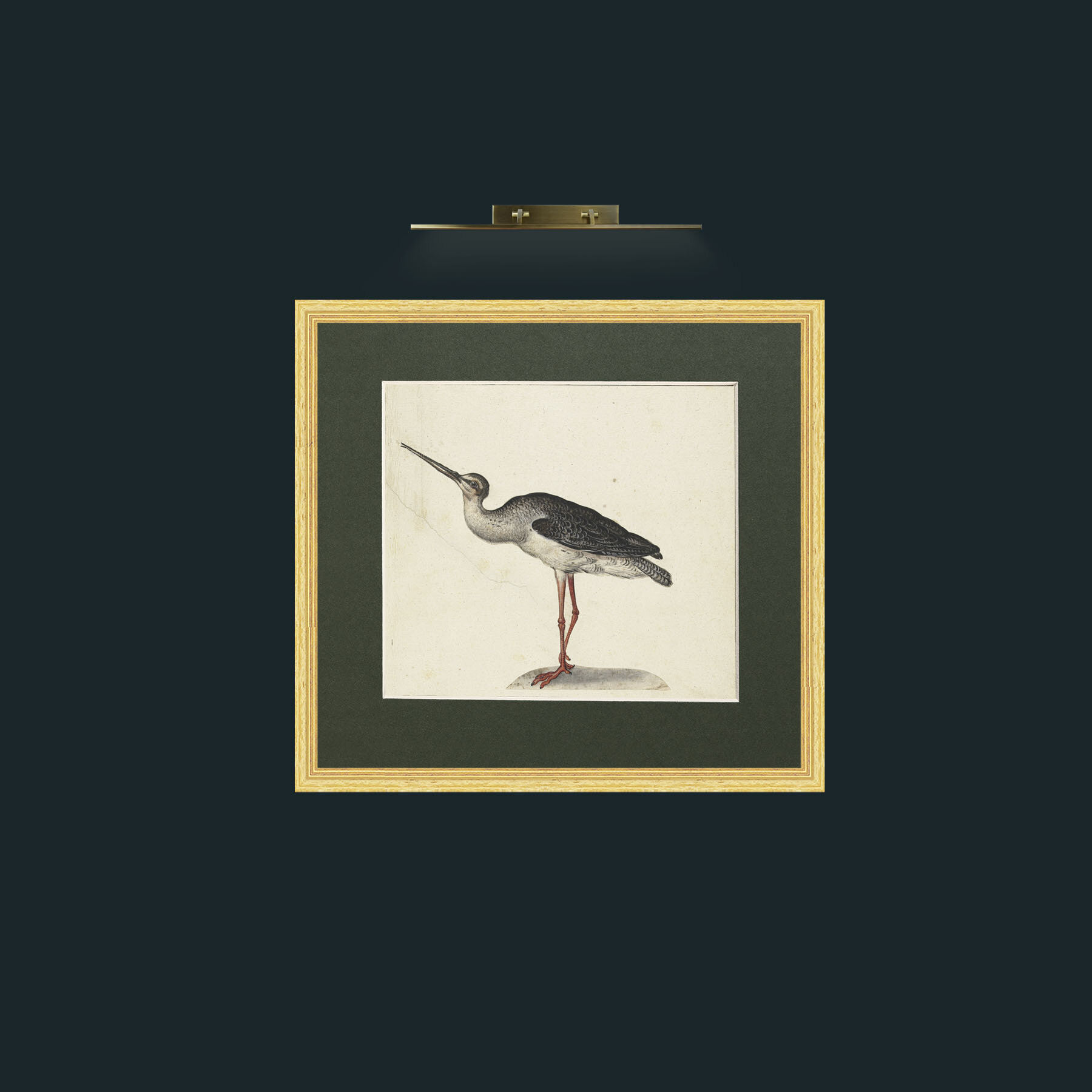 Art-Spottedreshank-Frame-4BevelledGilt-Mount-2Green.jpg