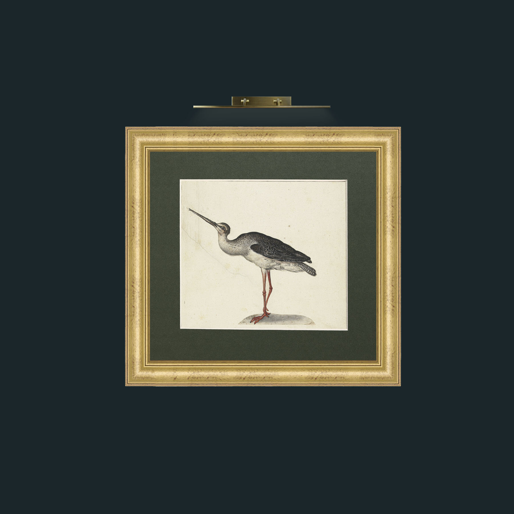 Art-Spottedreshank-Frame-9WideGilt-Mount-2Green.jpg