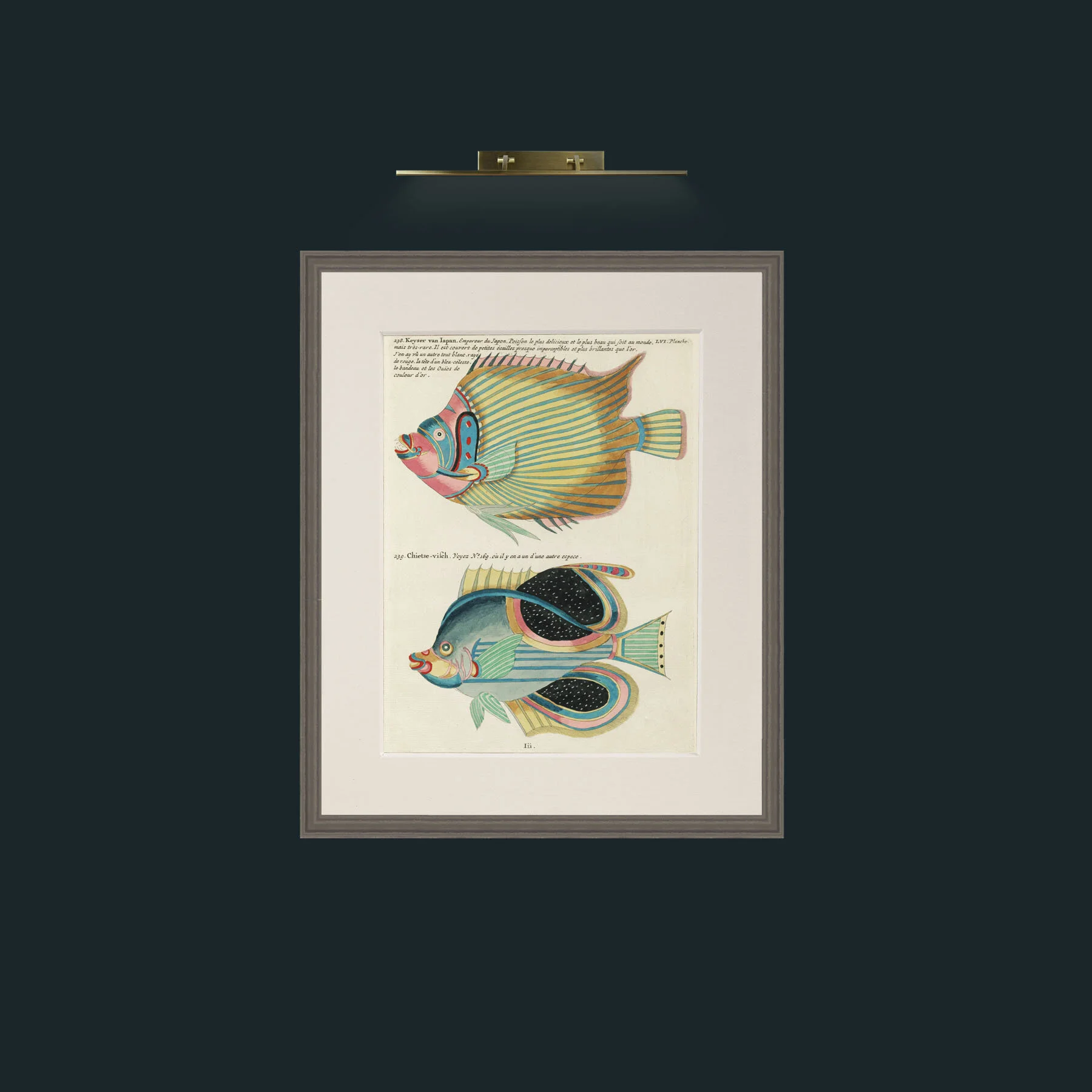 Art-Blue and Yellow Sripes-Frame-6Grey-Mount-1Antique.jpg