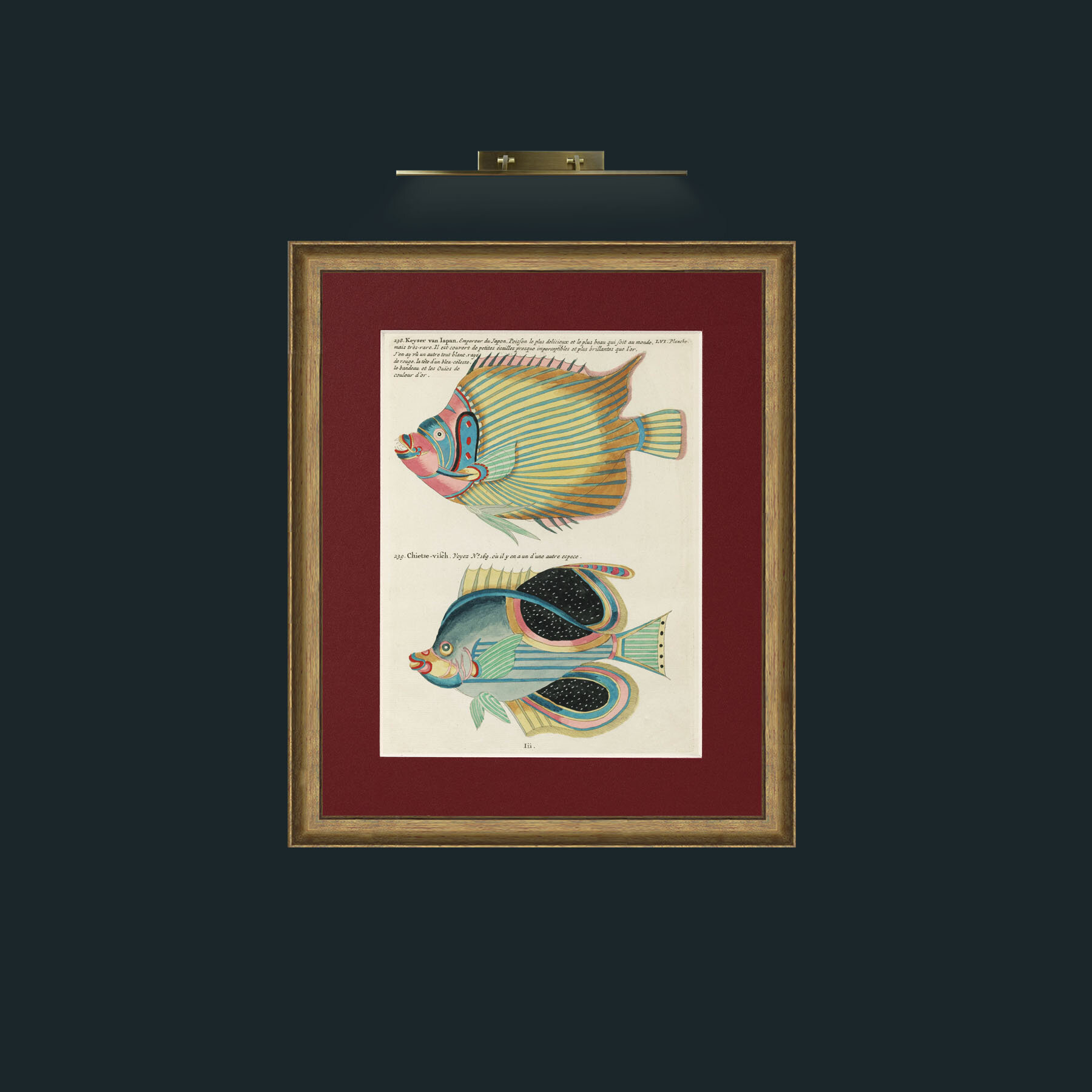 Art-Blue and Yellow Sripes-Frame-8RedGreenGilt-Mount-4Red.jpg