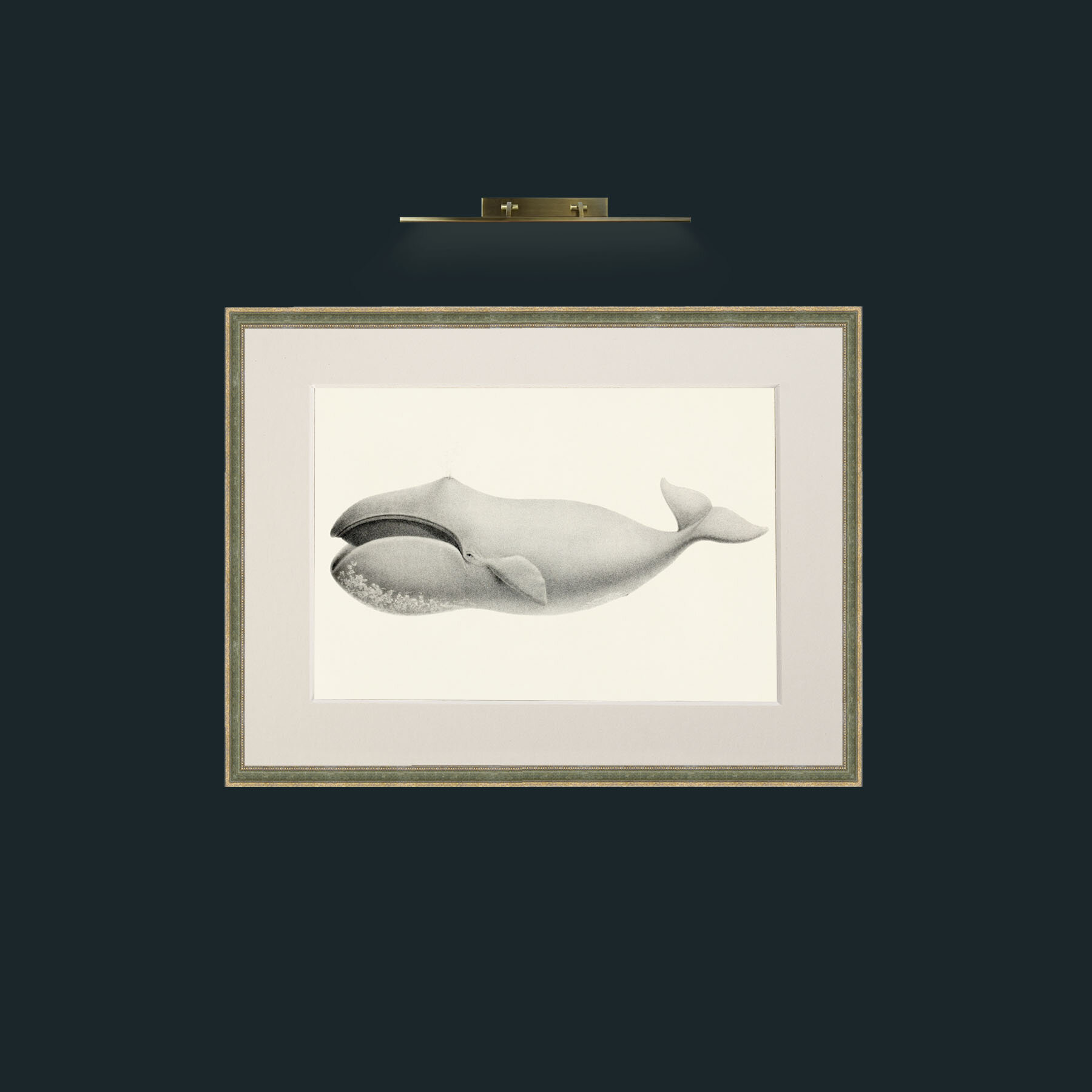 Art-Bowhead Whale-Frame-2GreenGiltTextured-Mount-1Antique.jpg