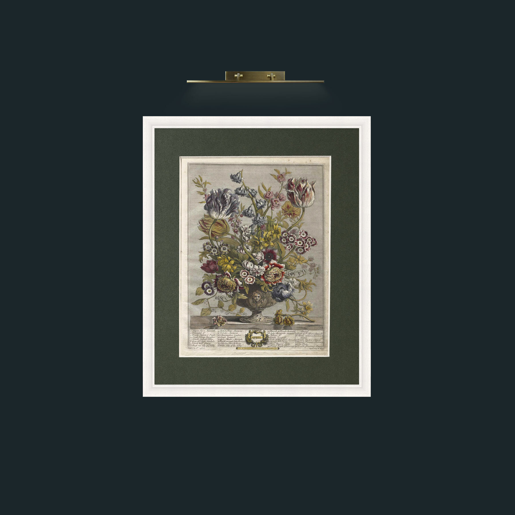 Art-April Bouquet-Frame-5White-Mount-2Green.jpg
