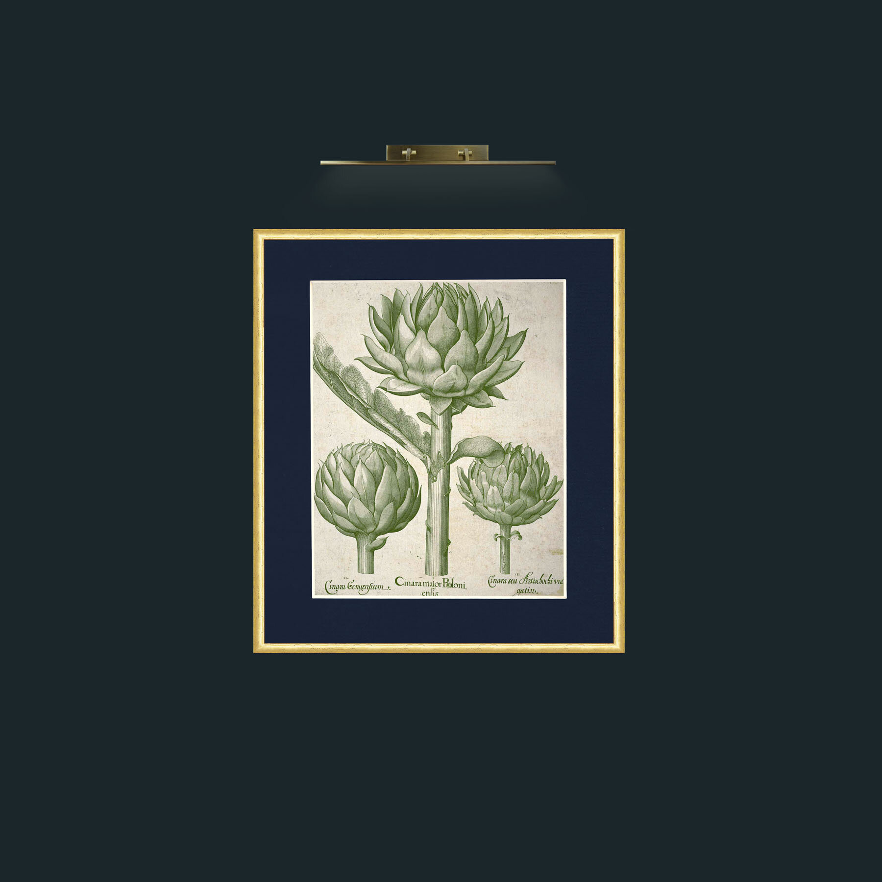 Art-ArtichokesFrame-3RoundedGilt-Mount-3Blue-Art-Artichokes.jpg