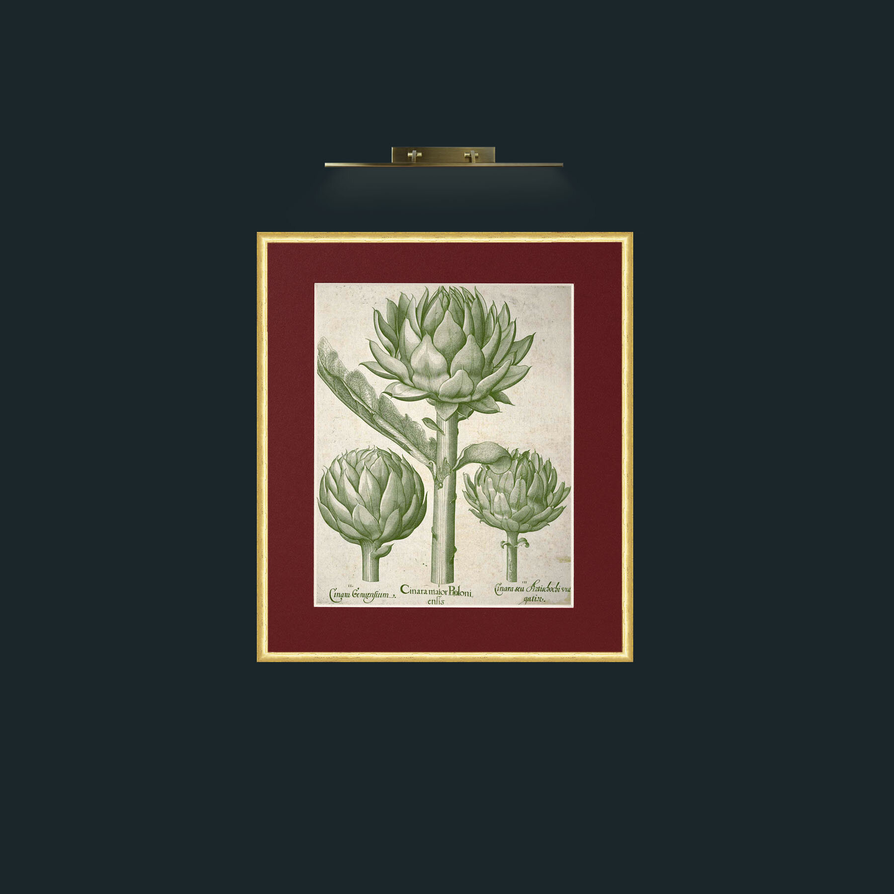 Art-ArtichokesFrame-3RoundedGilt-Mount-4Red-Art-Artichokes.jpg
