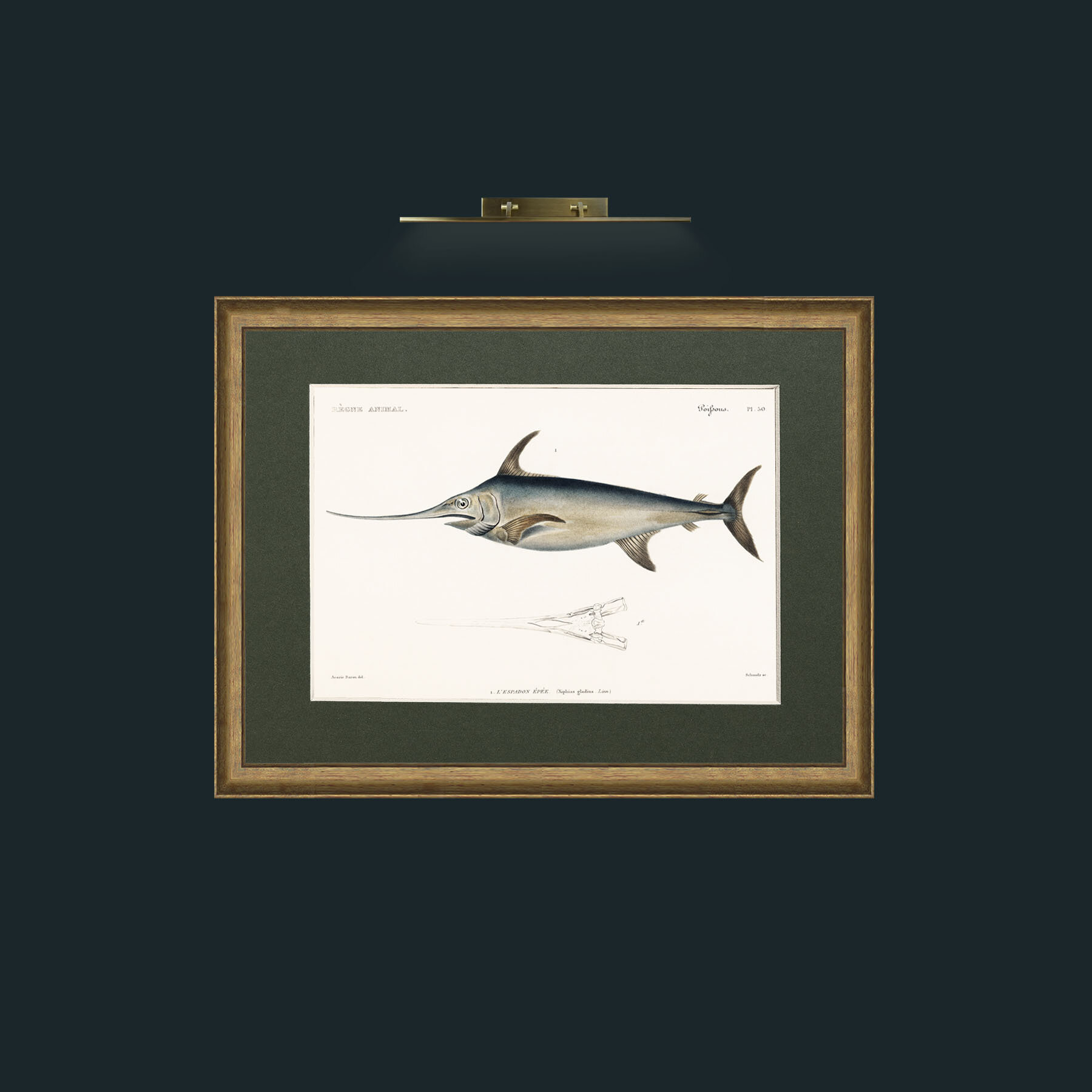 Art-Sword Fish-Frame-8AntiqueRedGoldGilt-Mount-2Green.jpg