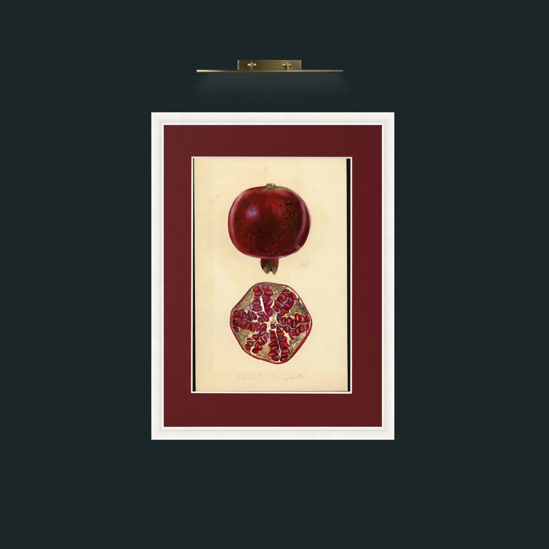 Art-Deep Red Pomegranate.jpg-Frame-5White-Mount-4Red.jpg