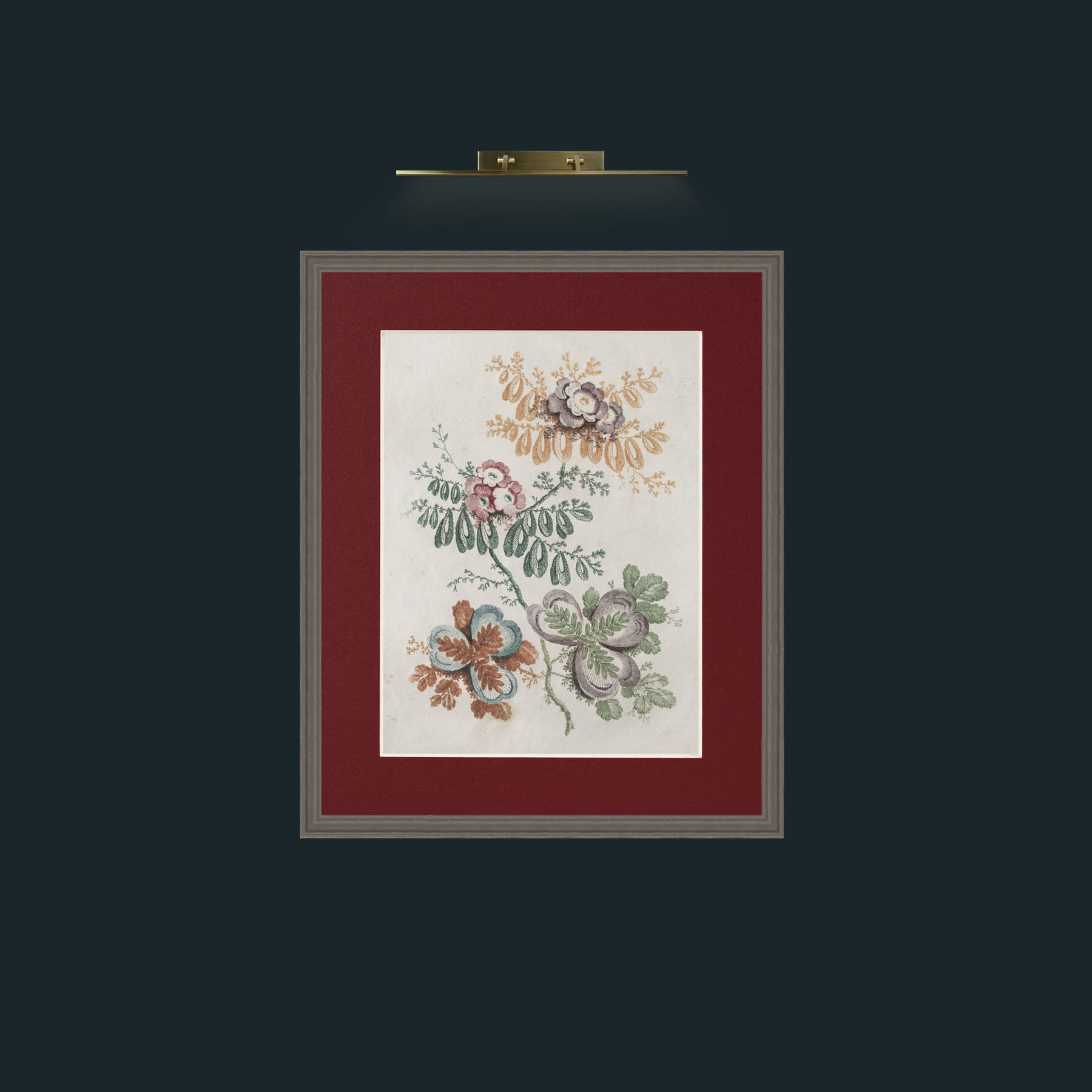 Art-Field Flowers-Frame-6Grey-Mount-4Red.jpg