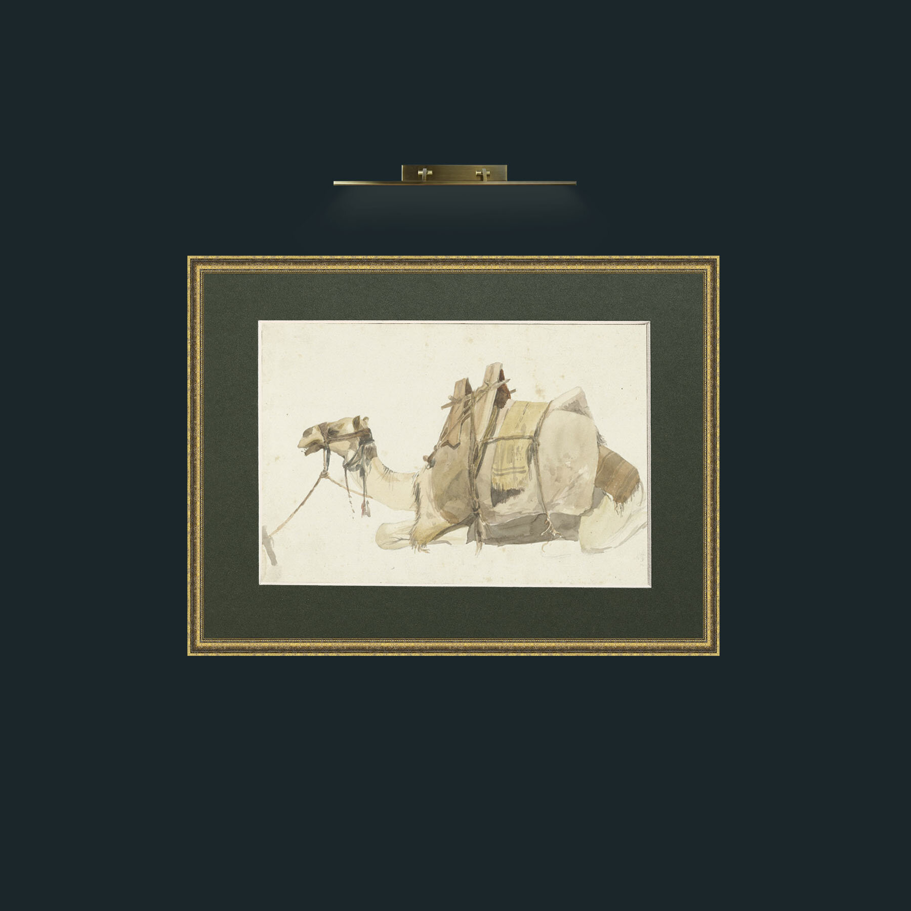 Art-Camel-Frame-1TexturedGilt-Mount-2Green.jpg