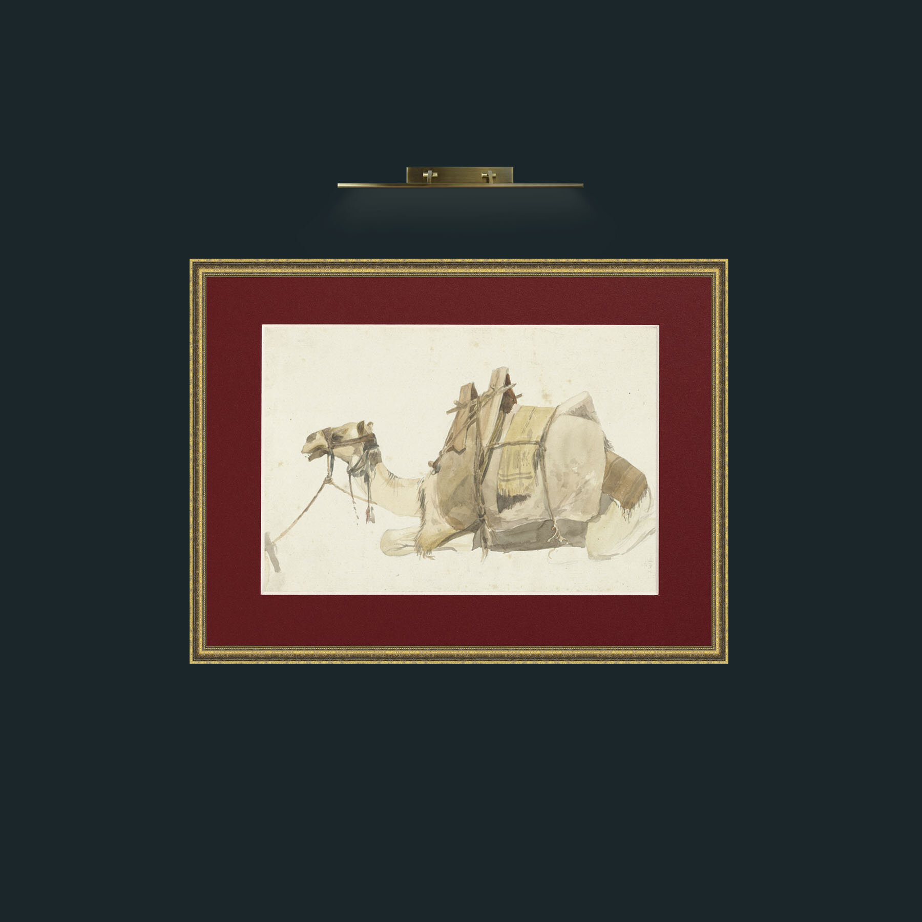Art-Camel-Frame-1TexturedGilt-Mount-4Red.jpg