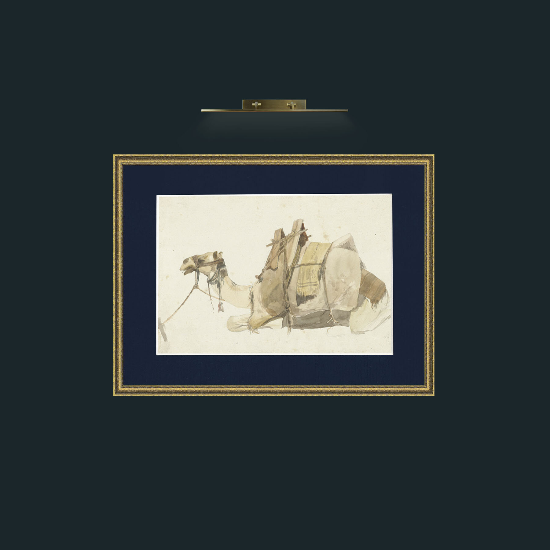 Art-Camel-Frame-1TexturedGilt-Mount-3Blue.jpg