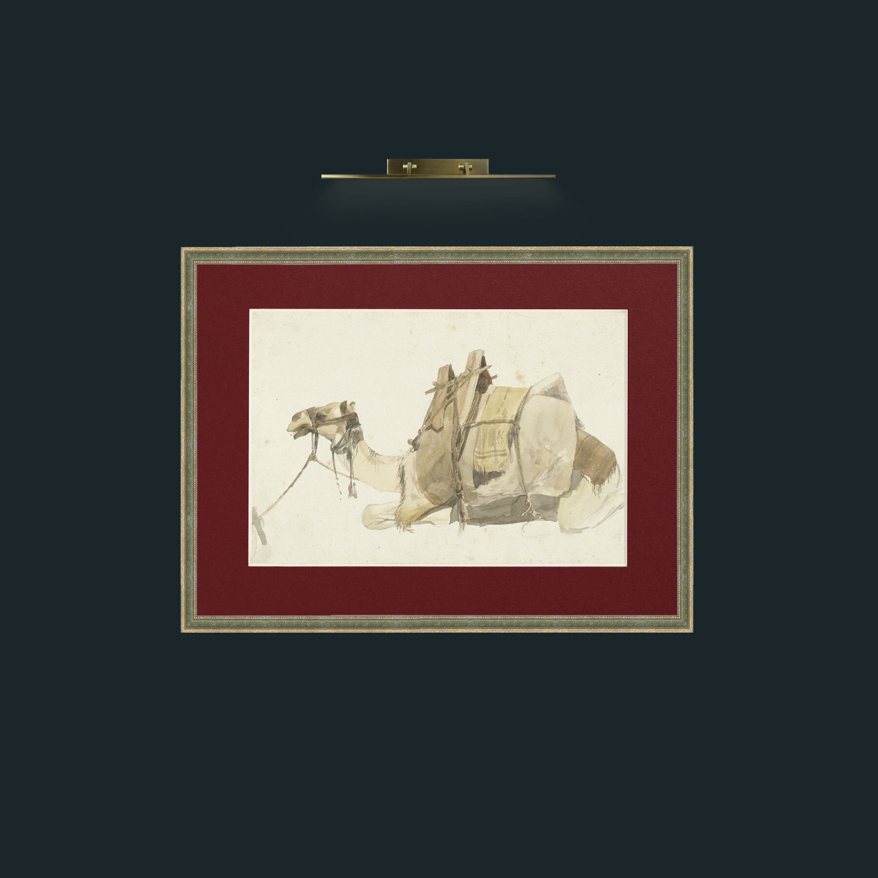 Art-Camel-Frame-2GreenGiltTextured-Mount-4Red.jpg