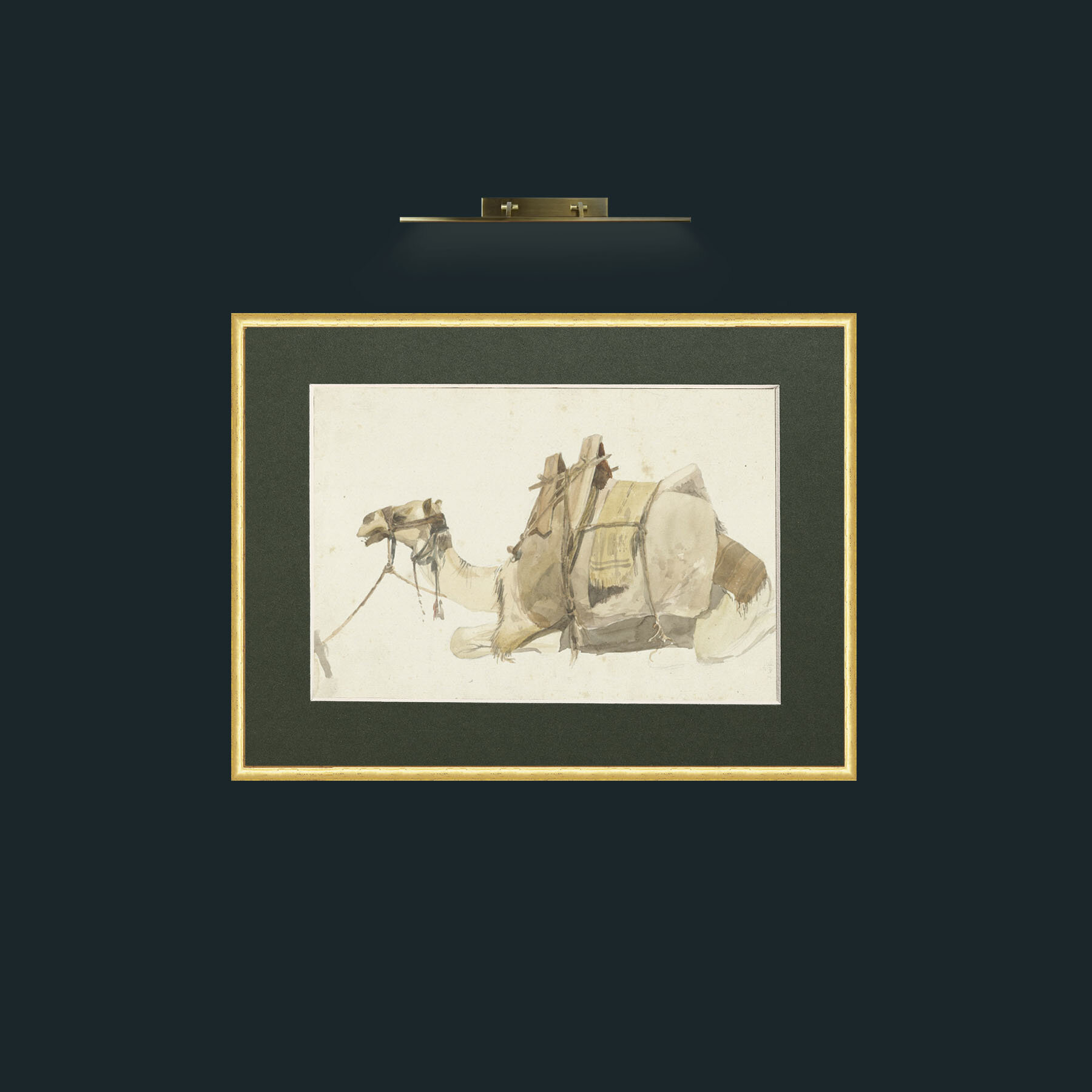Art-Camel-Frame-3RoundedGilt-Mount-2Green.jpg