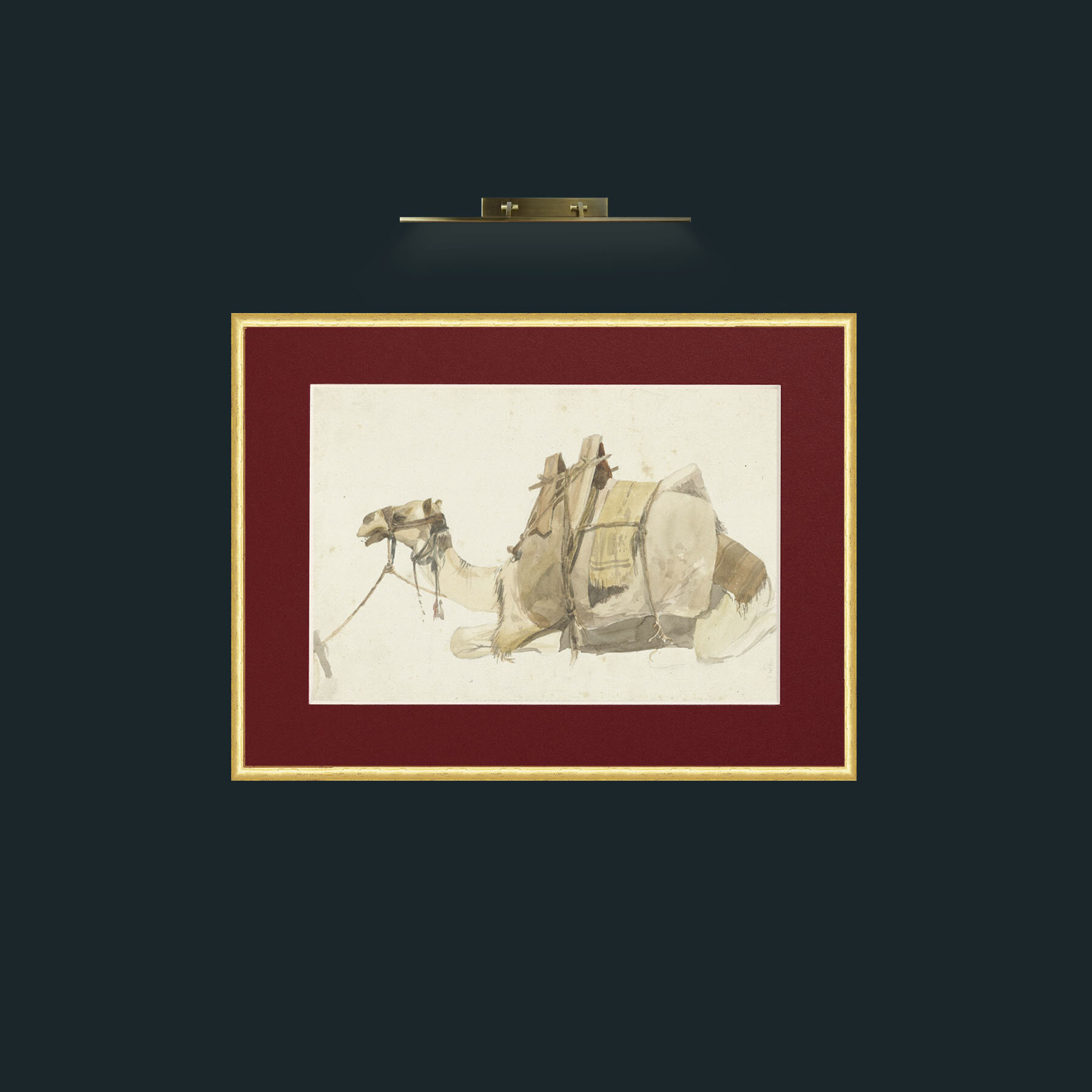 Art-Camel-Frame-3RoundedGilt-Mount-4Red.jpg