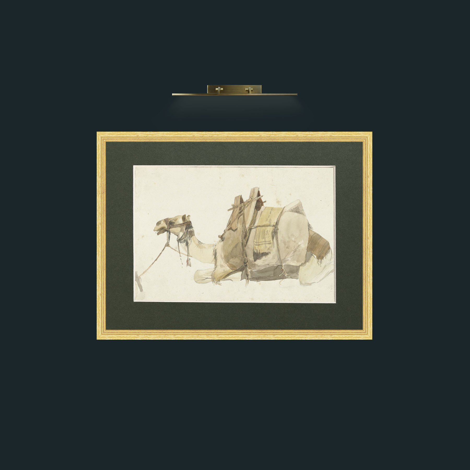 Art-Camel-Frame-4BevelledGilt-Mount-2Green.jpg
