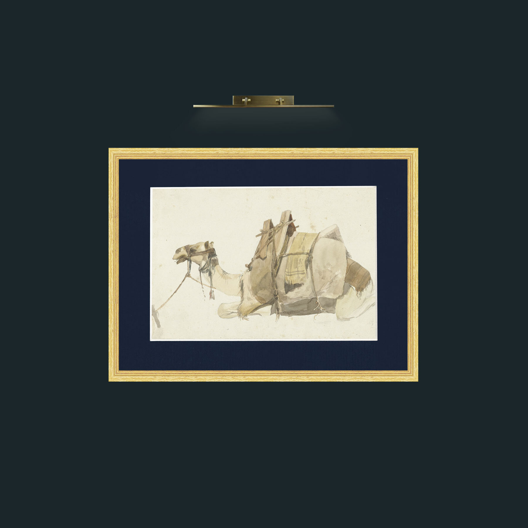 Art-Camel-Frame-4BevelledGilt-Mount-3Blue.jpg