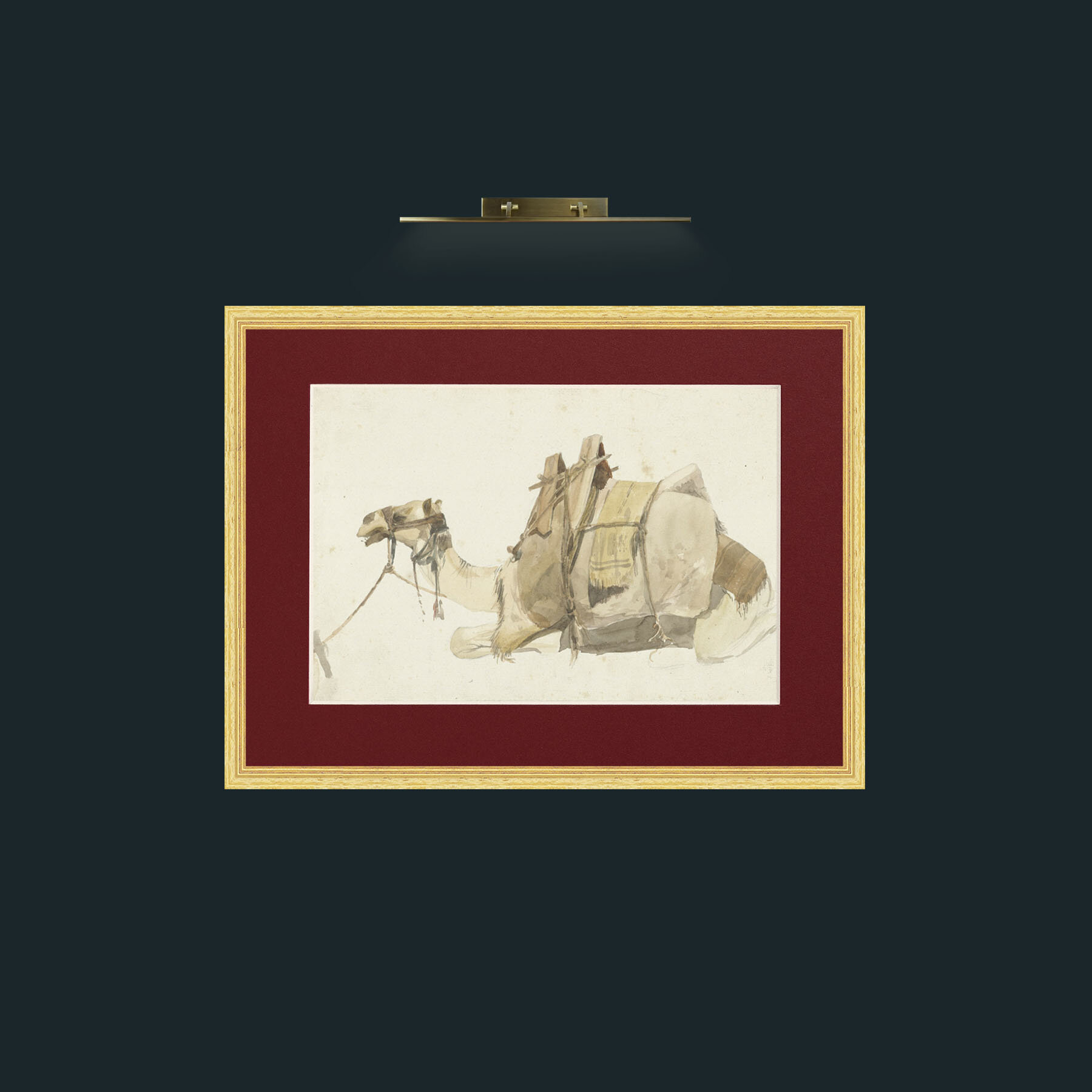 Art-Camel-Frame-4BevelledGilt-Mount-4Red.jpg