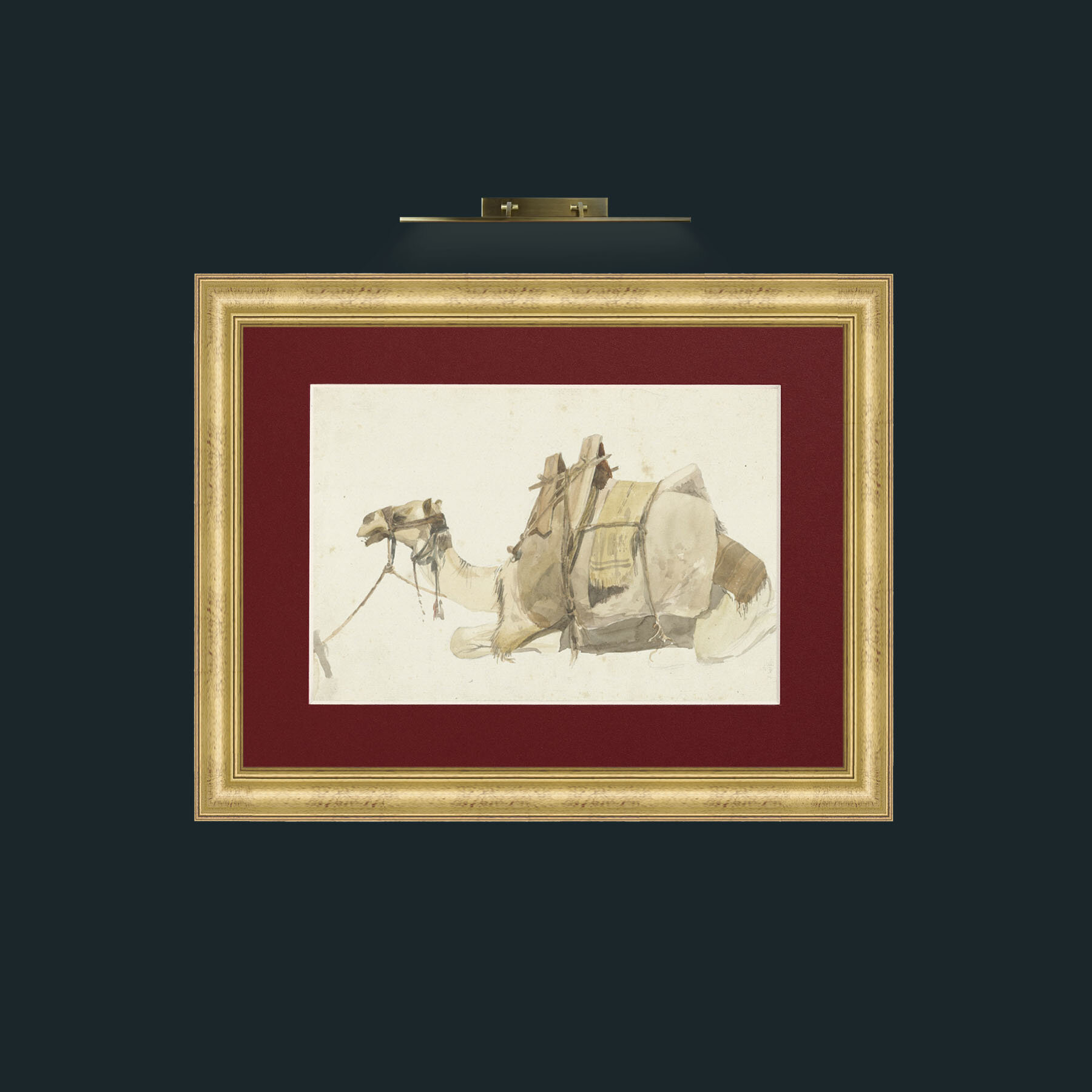Art-Camel-Frame-9WideGilt-Mount-4Red.jpg