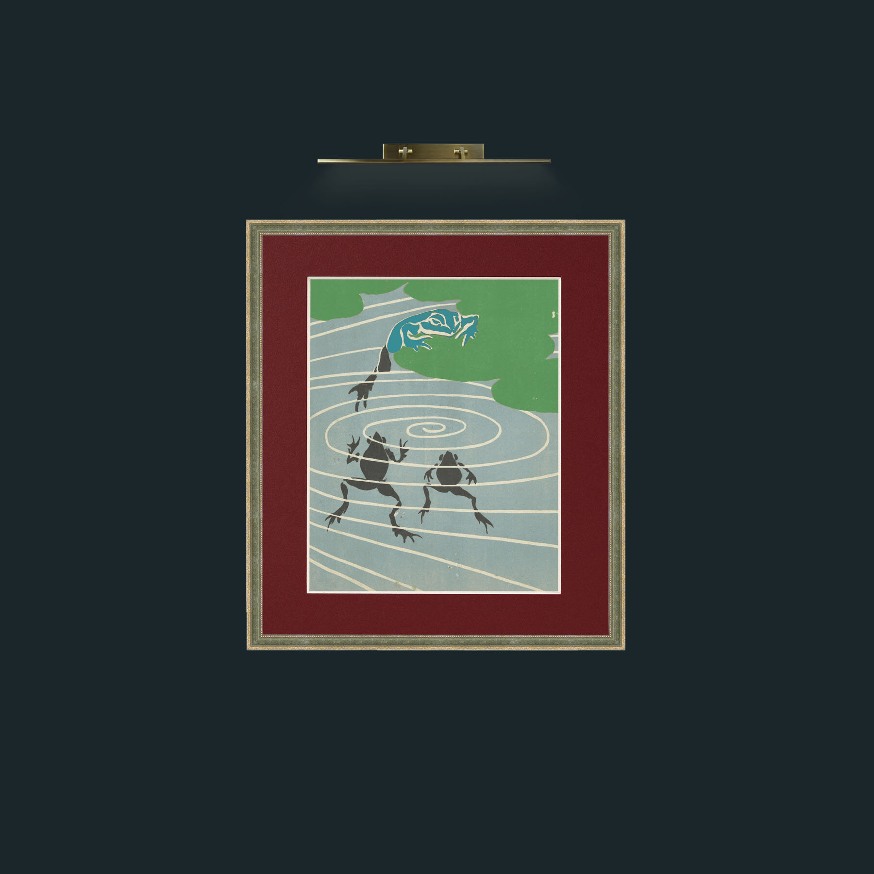 Art-Frog1Frame-2GreenGiltTextured-Mount-4Red-Art-Frog1.jpg