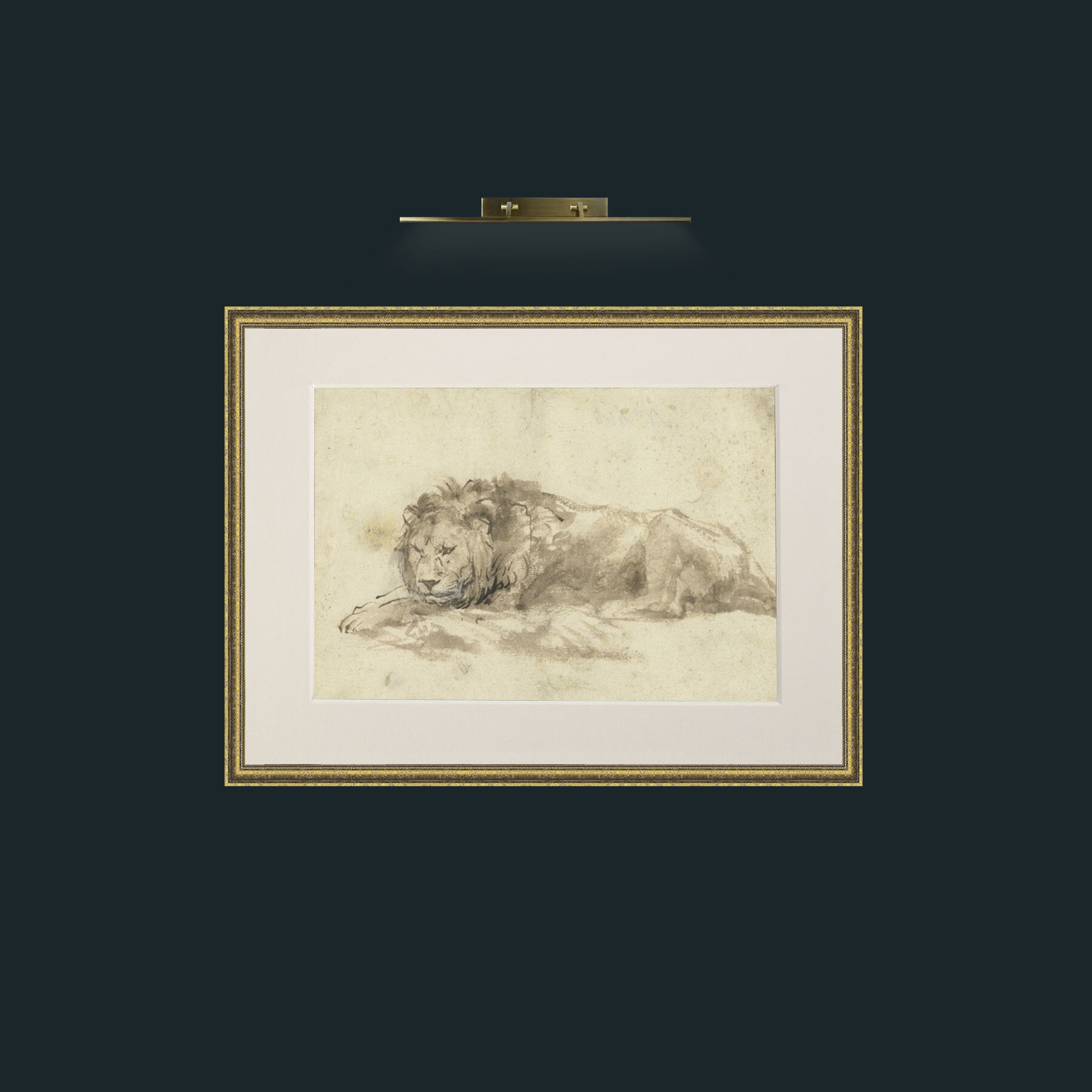 Art-Lion-Frame-1TexturedGilt-Mount-1Antique.jpg