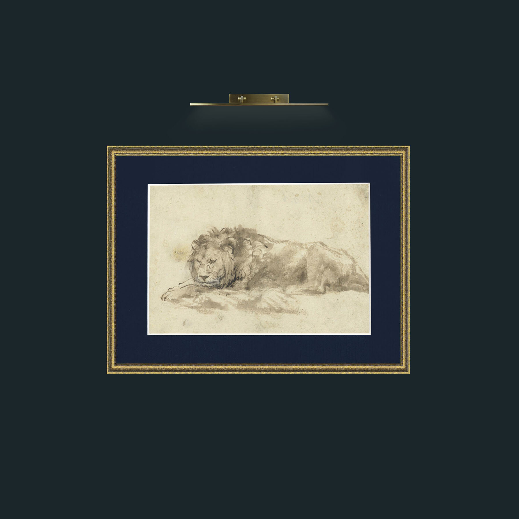 Art-Lion-Frame-1TexturedGilt-Mount-3Blue.jpg