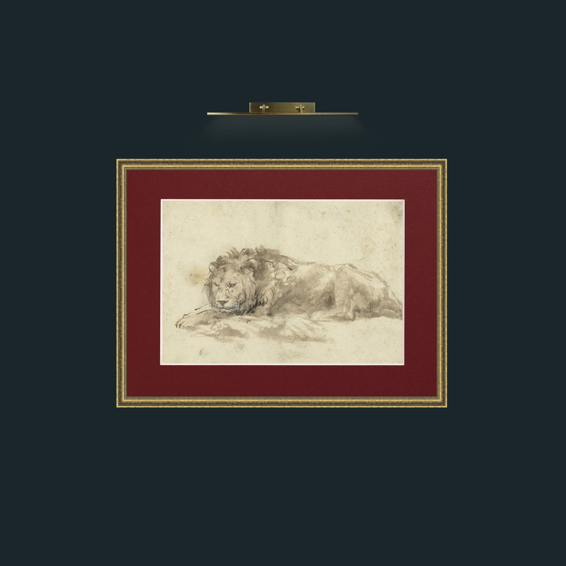 Art-Lion-Frame-1TexturedGilt-Mount-4Red.jpg