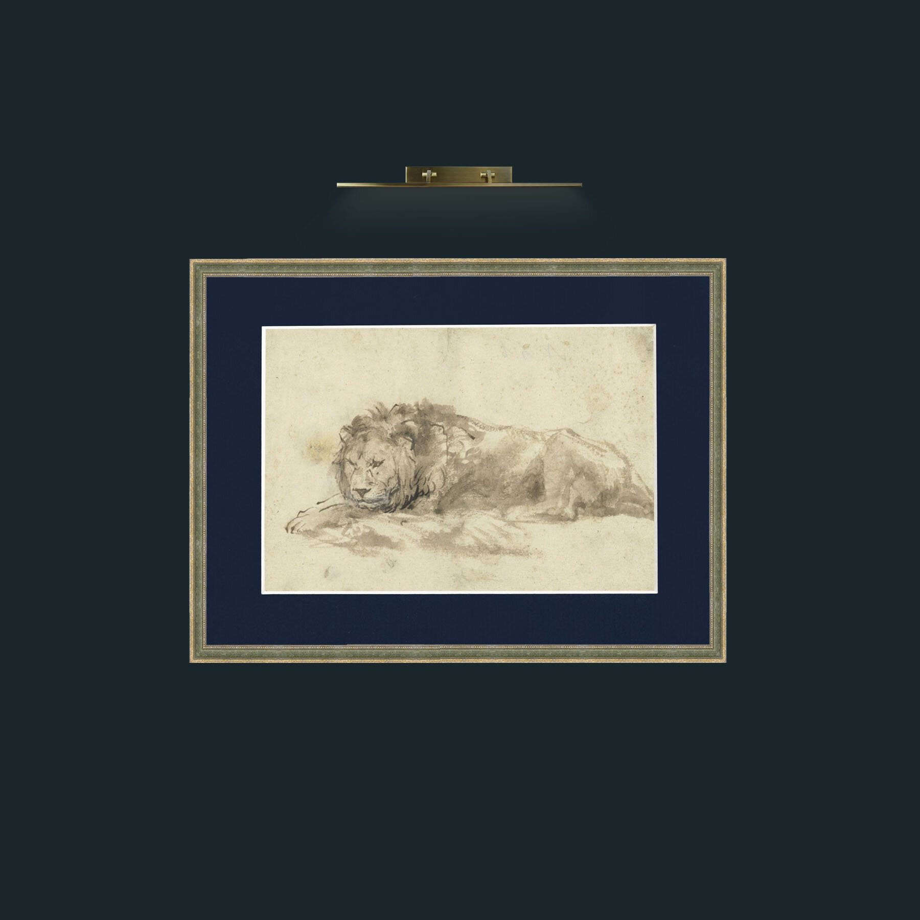 Art-Lion-Frame-2GreenGiltTextured-Mount-3Blue.jpg