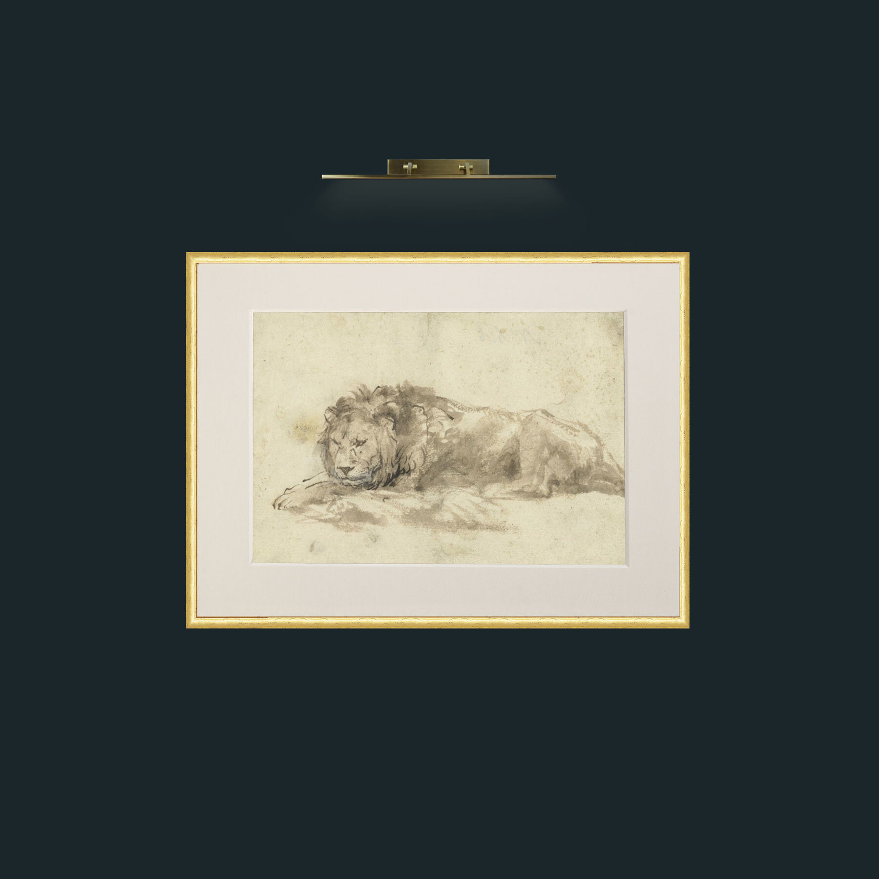 Art-Lion-Frame-3RoundedGilt-Mount-1Antique.jpg