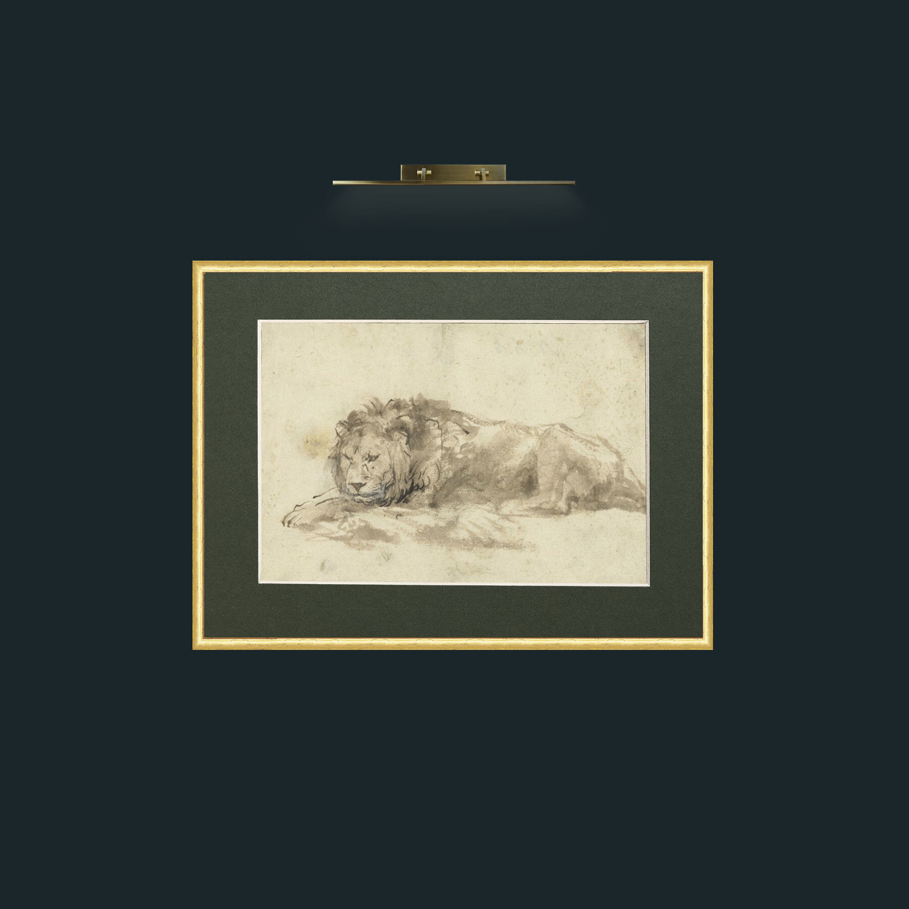 Art-Lion-Frame-3RoundedGilt-Mount-2Green.jpg