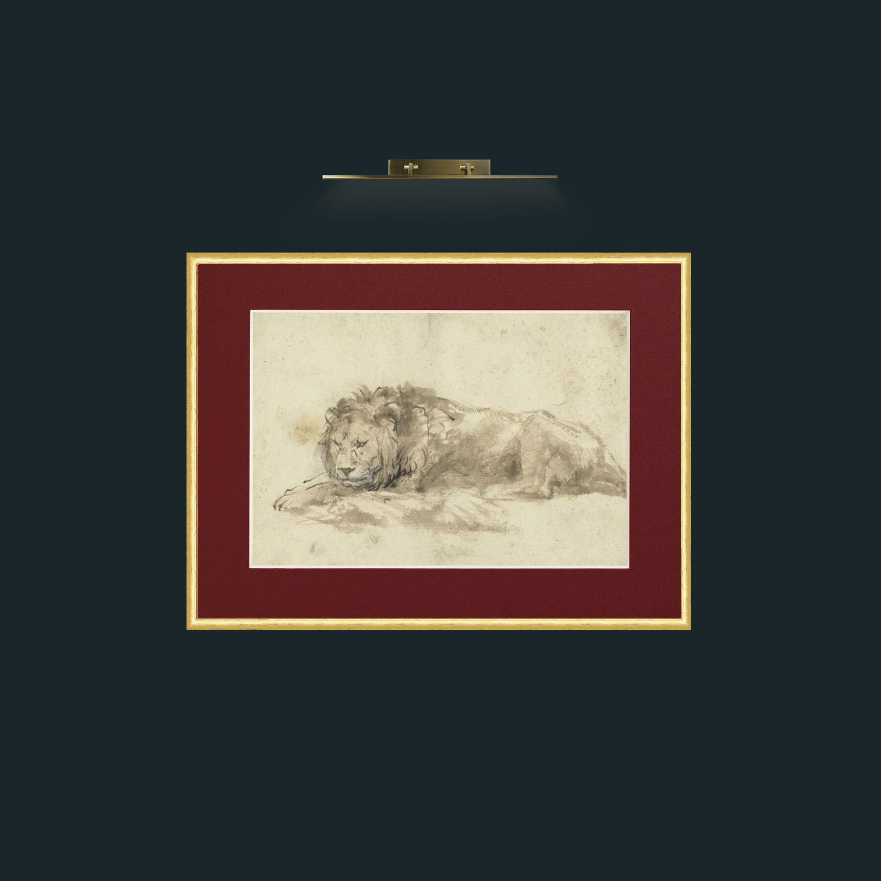 Art-Lion-Frame-3RoundedGilt-Mount-4Red.jpg