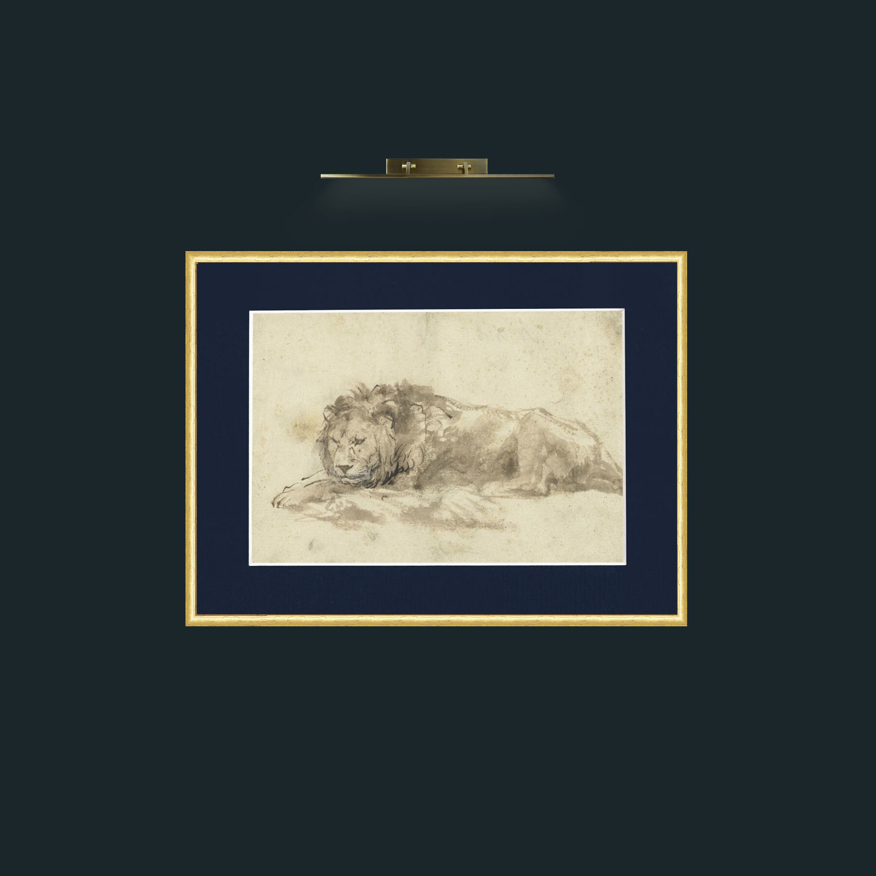 Art-Lion-Frame-3RoundedGilt-Mount-3Blue.jpg