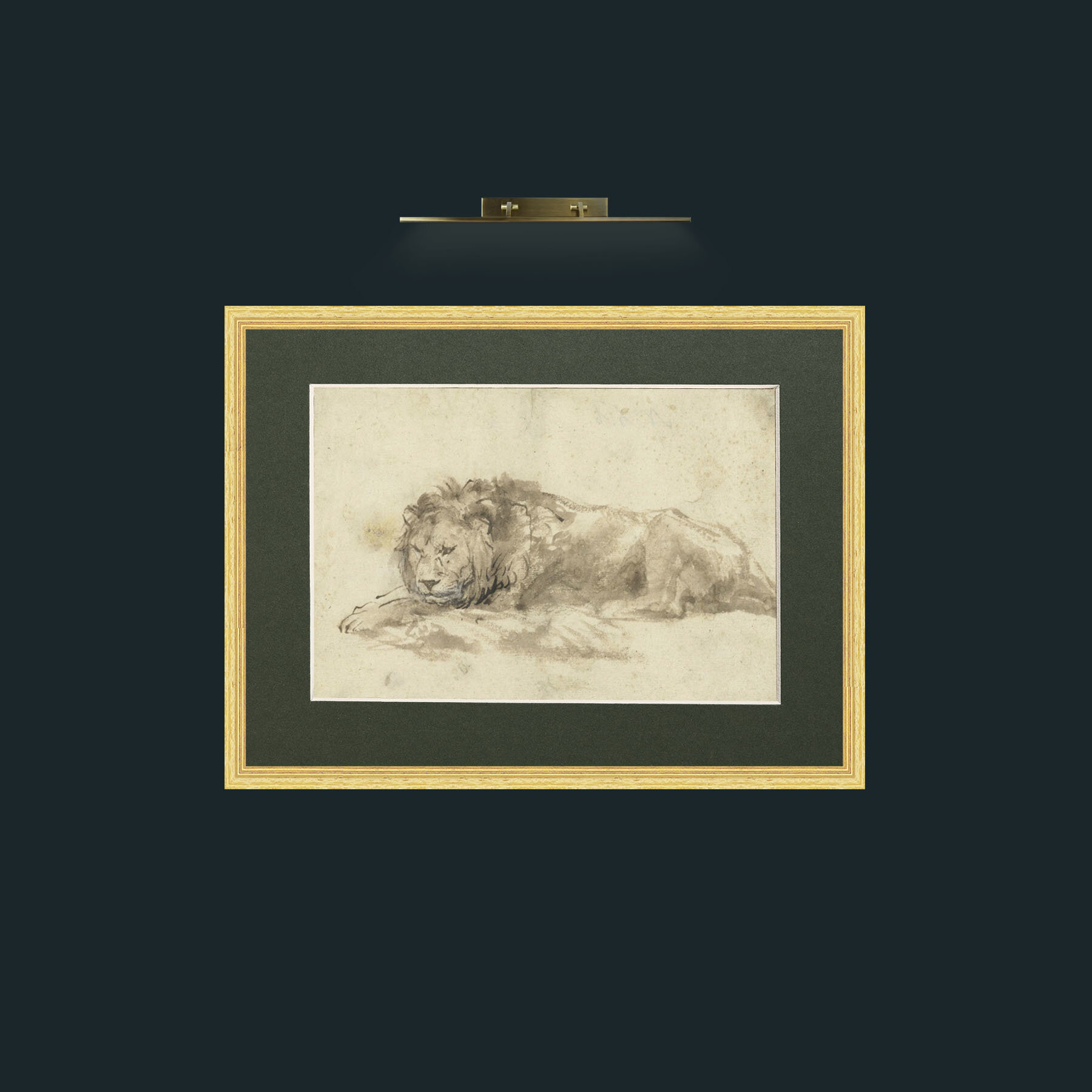 Art-Lion-Frame-4BevelledGilt-Mount-2Green.jpg